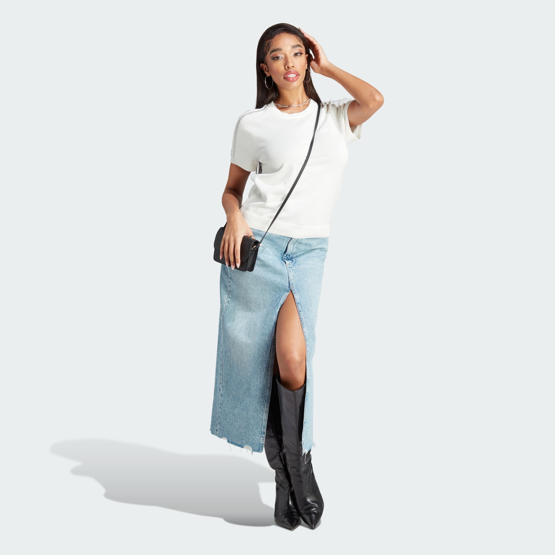 Blue Version Knit Short Sleeve Tee