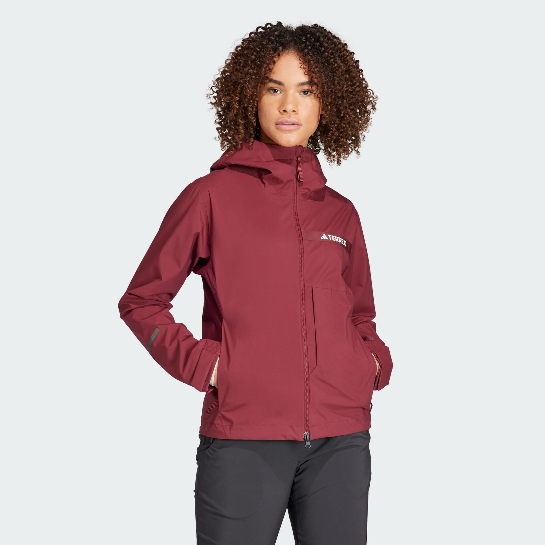 Burgundy rain outlet jacket