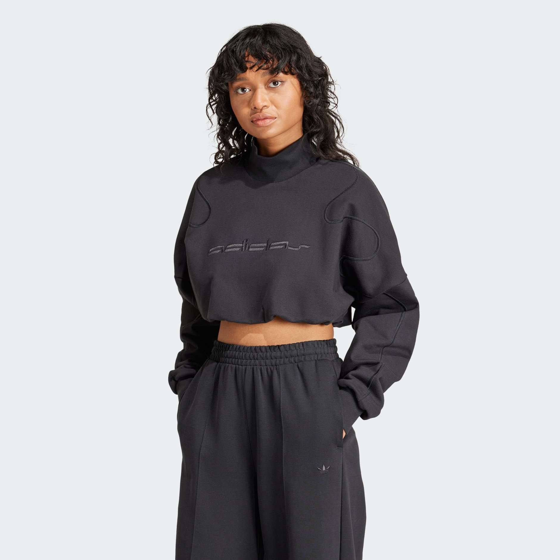 adidas Premium Originals Crop Sweatshirt - Black