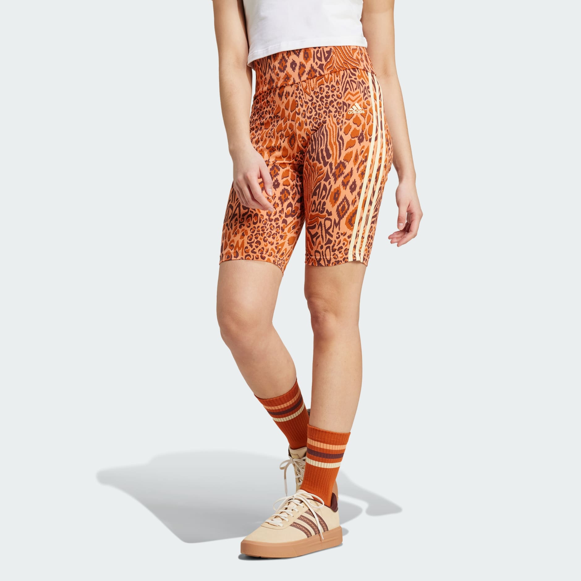 Adidas leopard print shorts deals