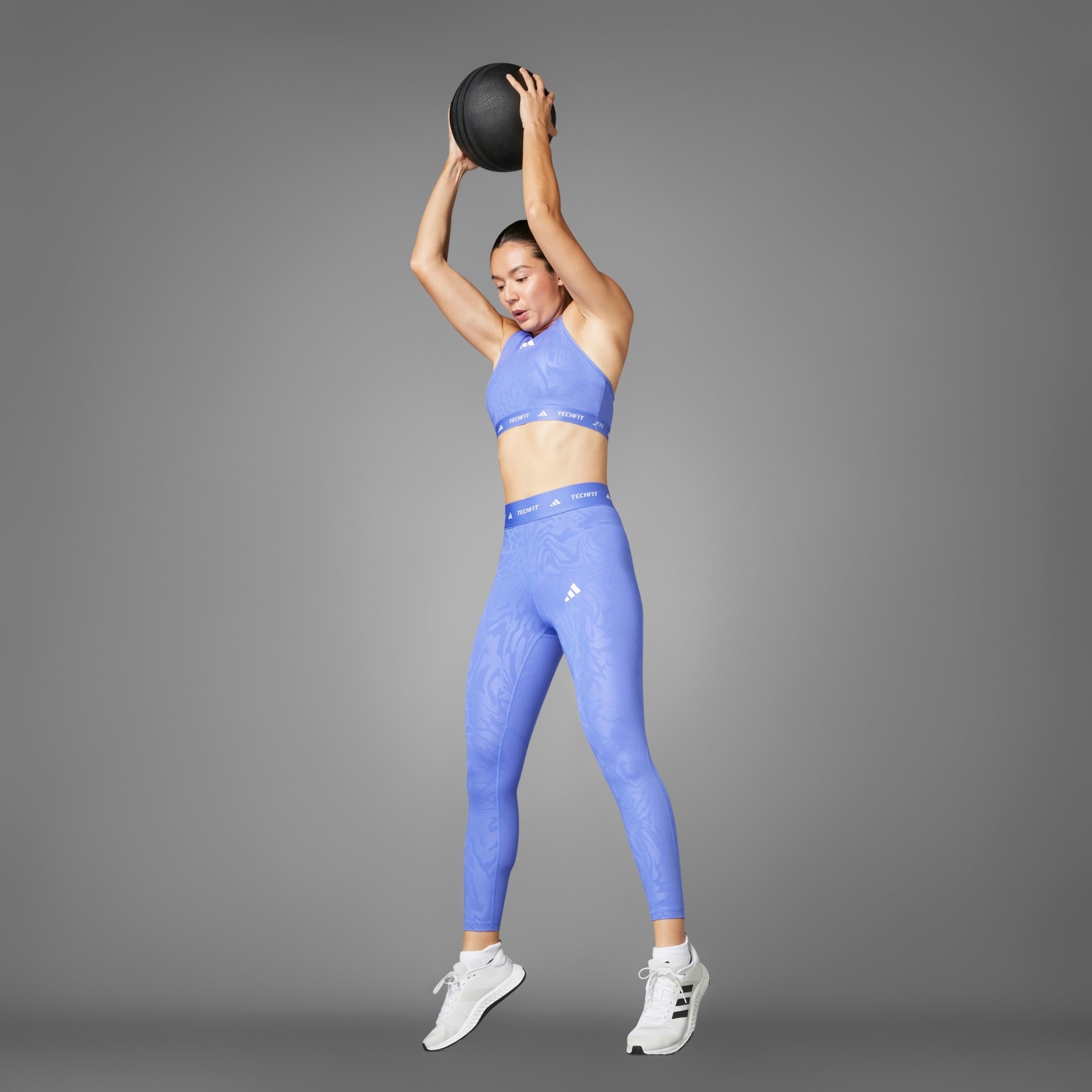 Techfit Medium-Support High-Neck Print Bra