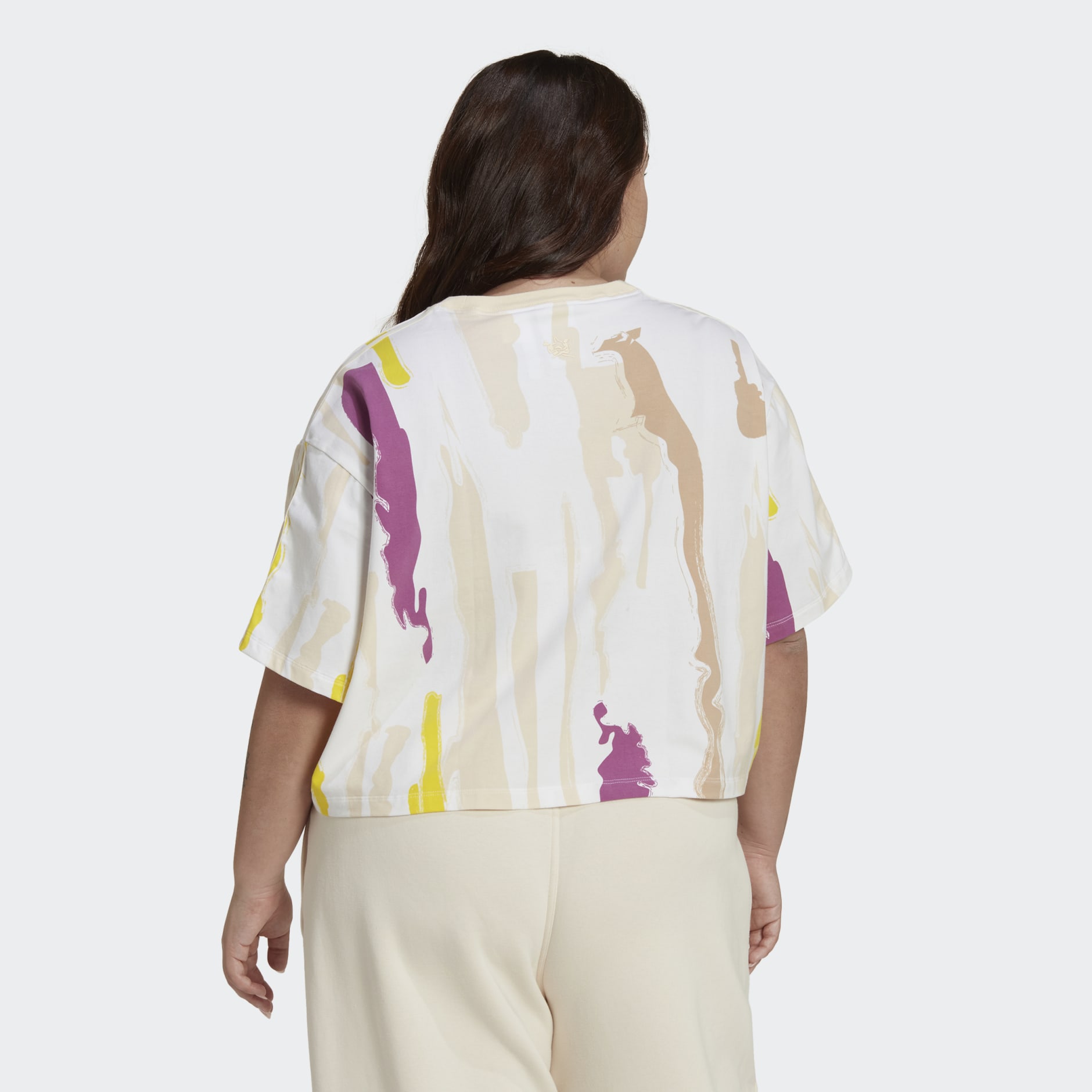 Thebe Magugu Allover Print Crop Tee (Plus Size)