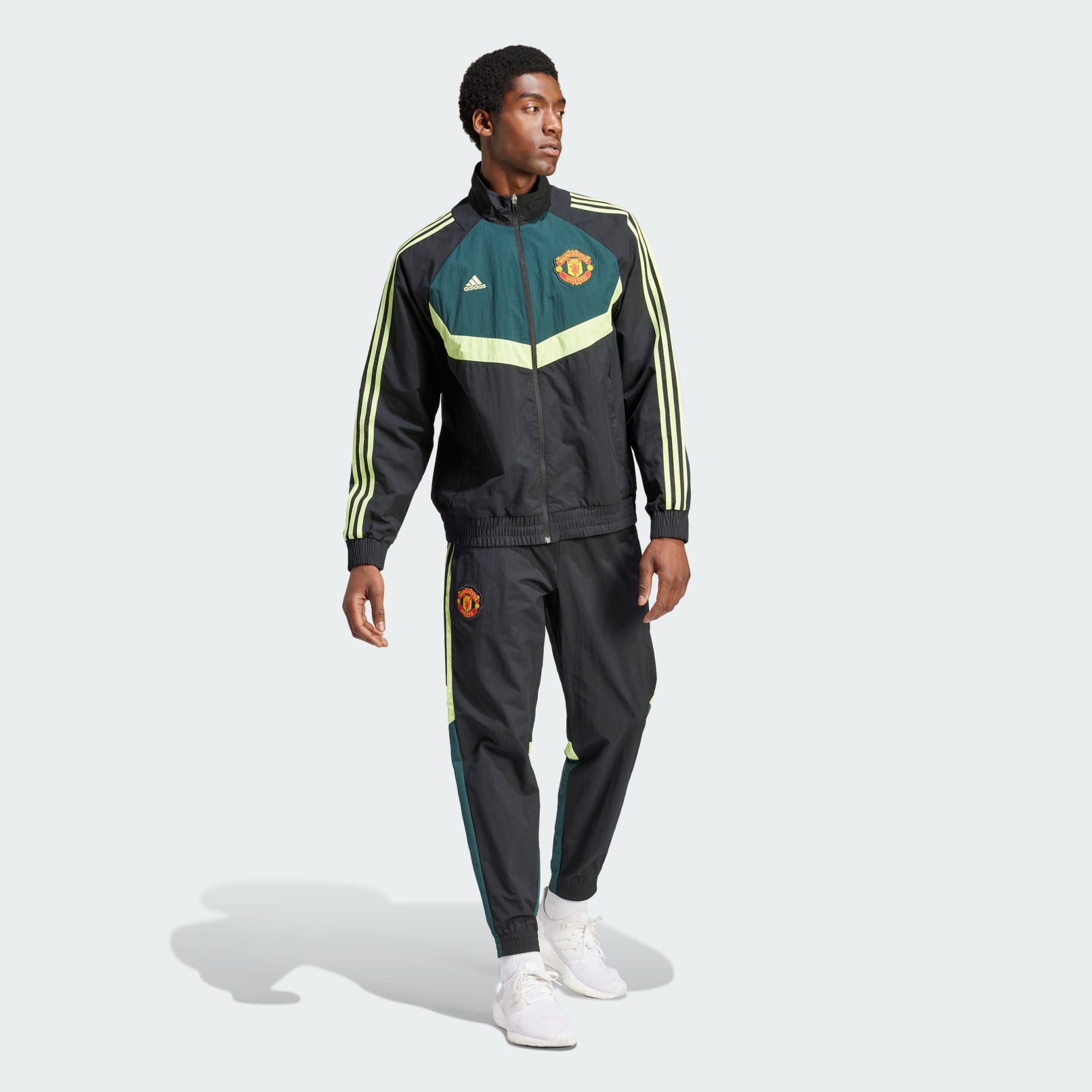 Adidas Manchester United Woven Track Top - Black | Adidas TZ