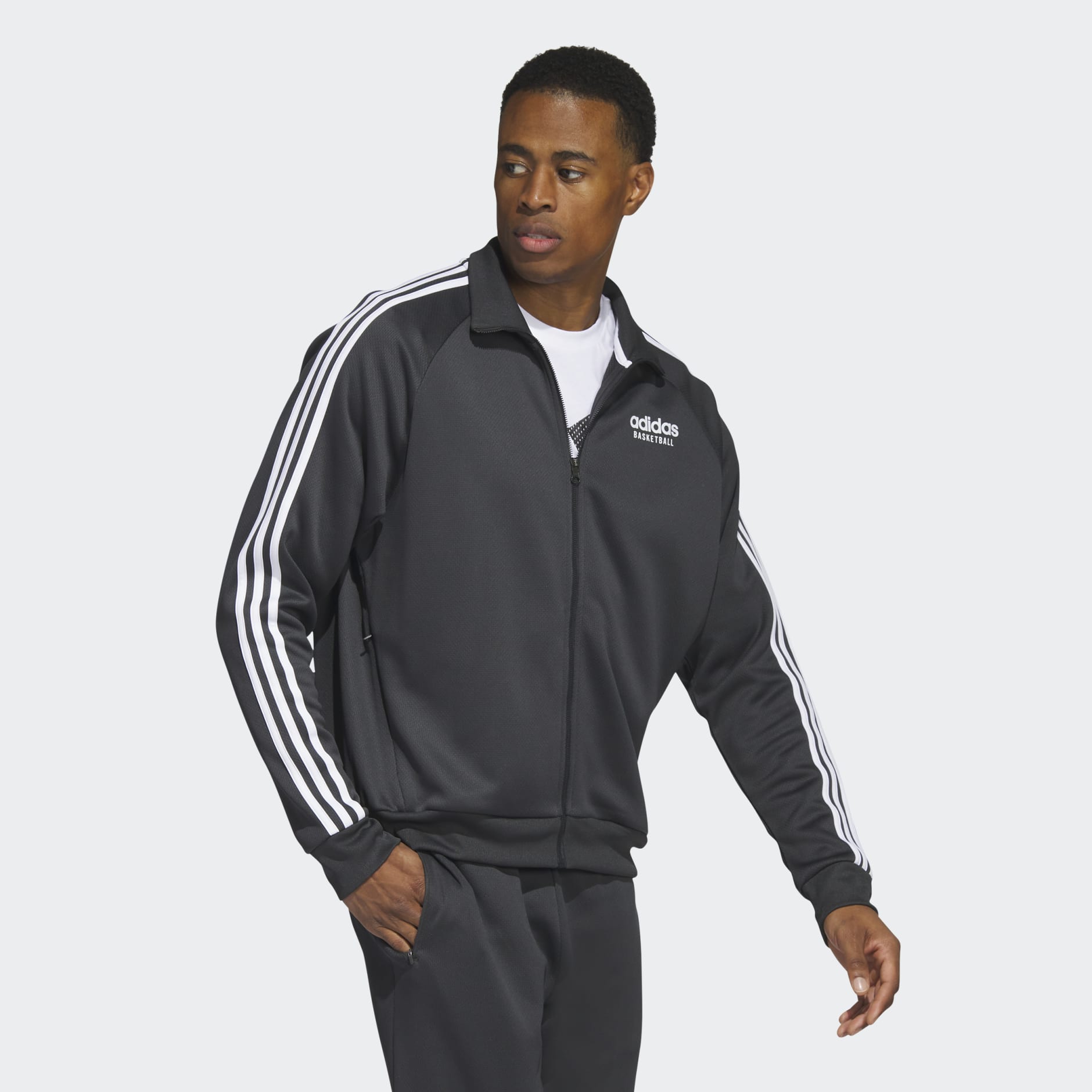 adidas adidas Basketball Select Jacket - Grey | adidas UAE