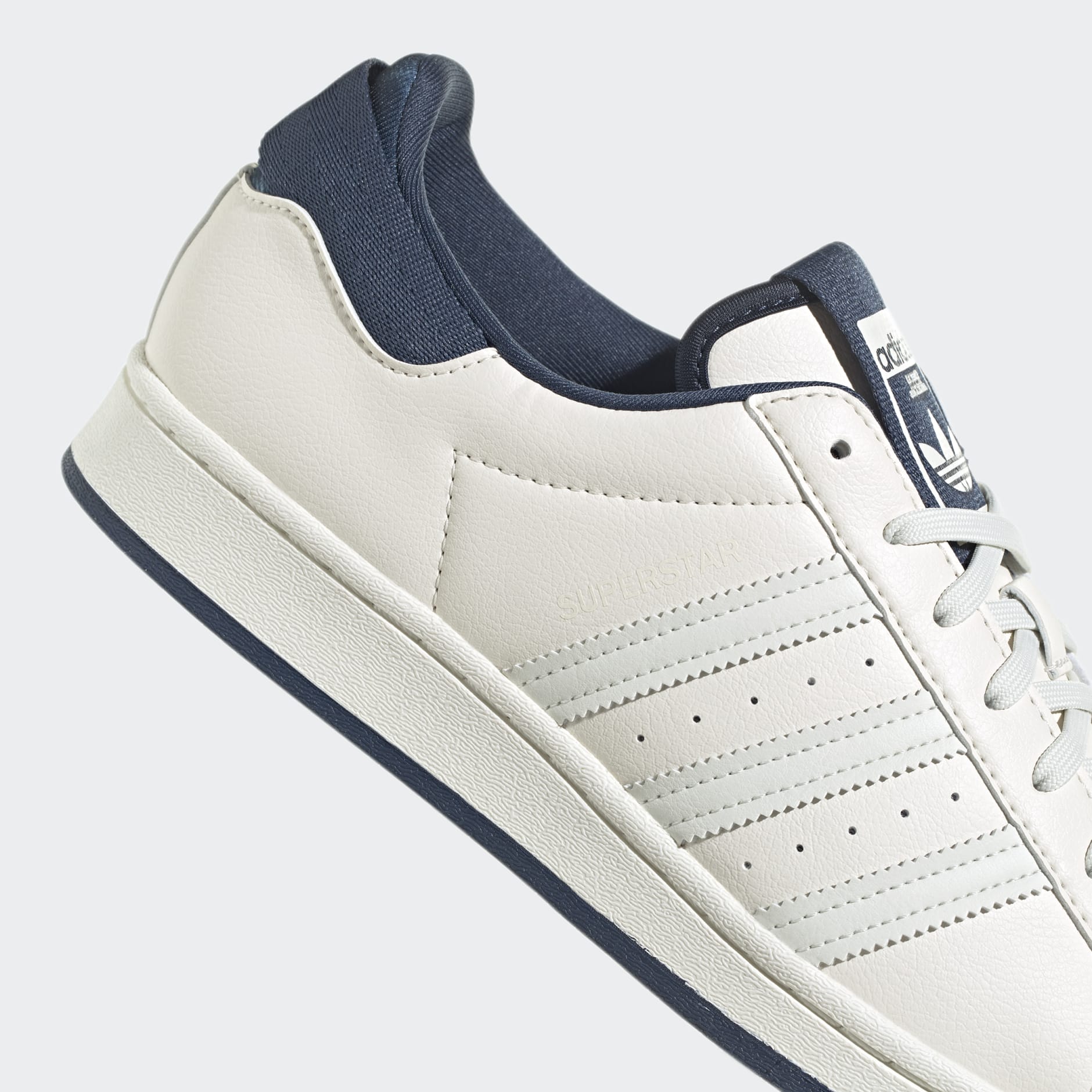 Adidas superstar white new navy sale