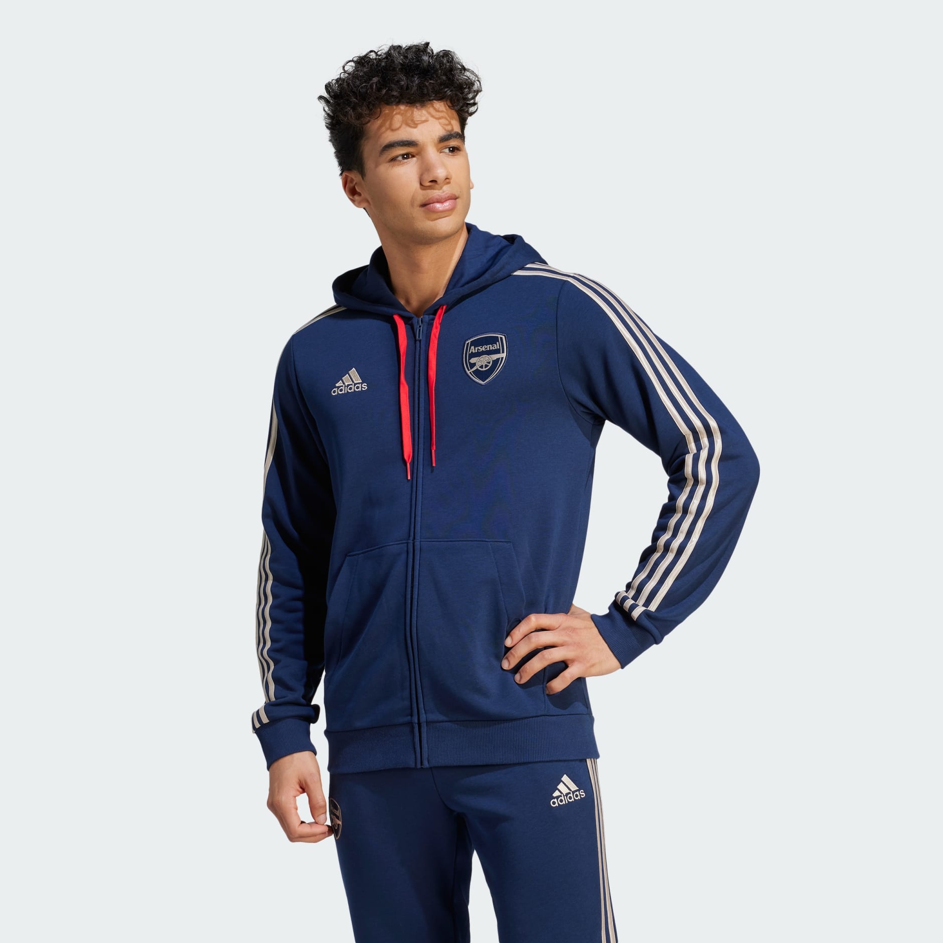 Clothing - Arsenal DNA Full-Zip Hoodie - Blue | adidas South Africa