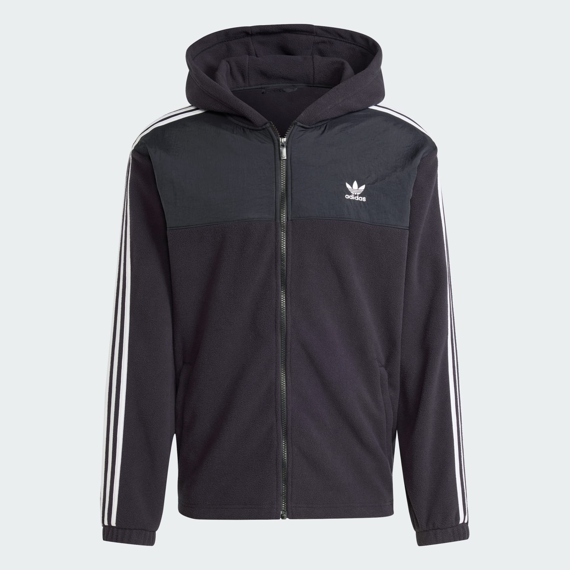 Adidas 3 stripe fleece hoodie best sale