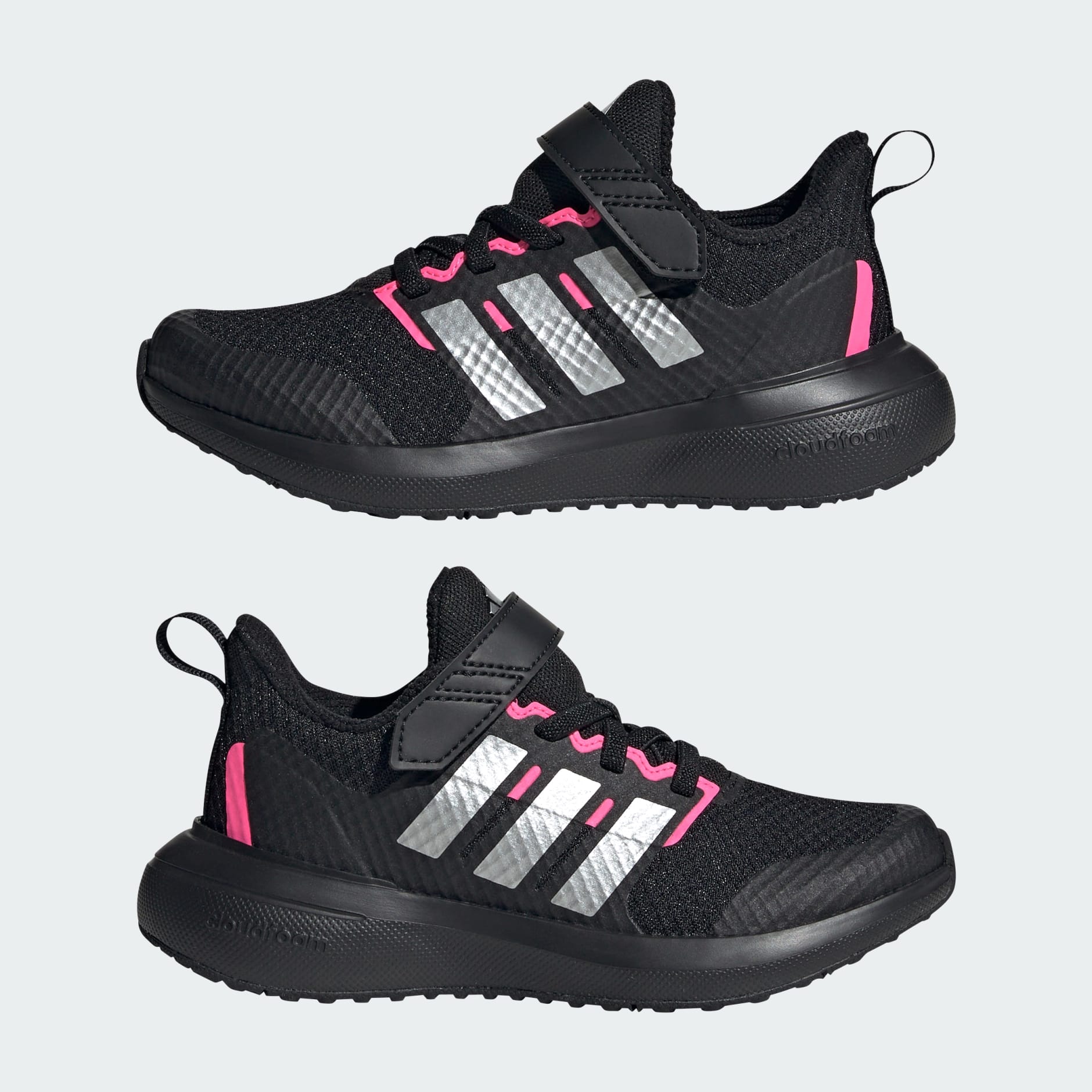 Adidas shoes grey top pink black