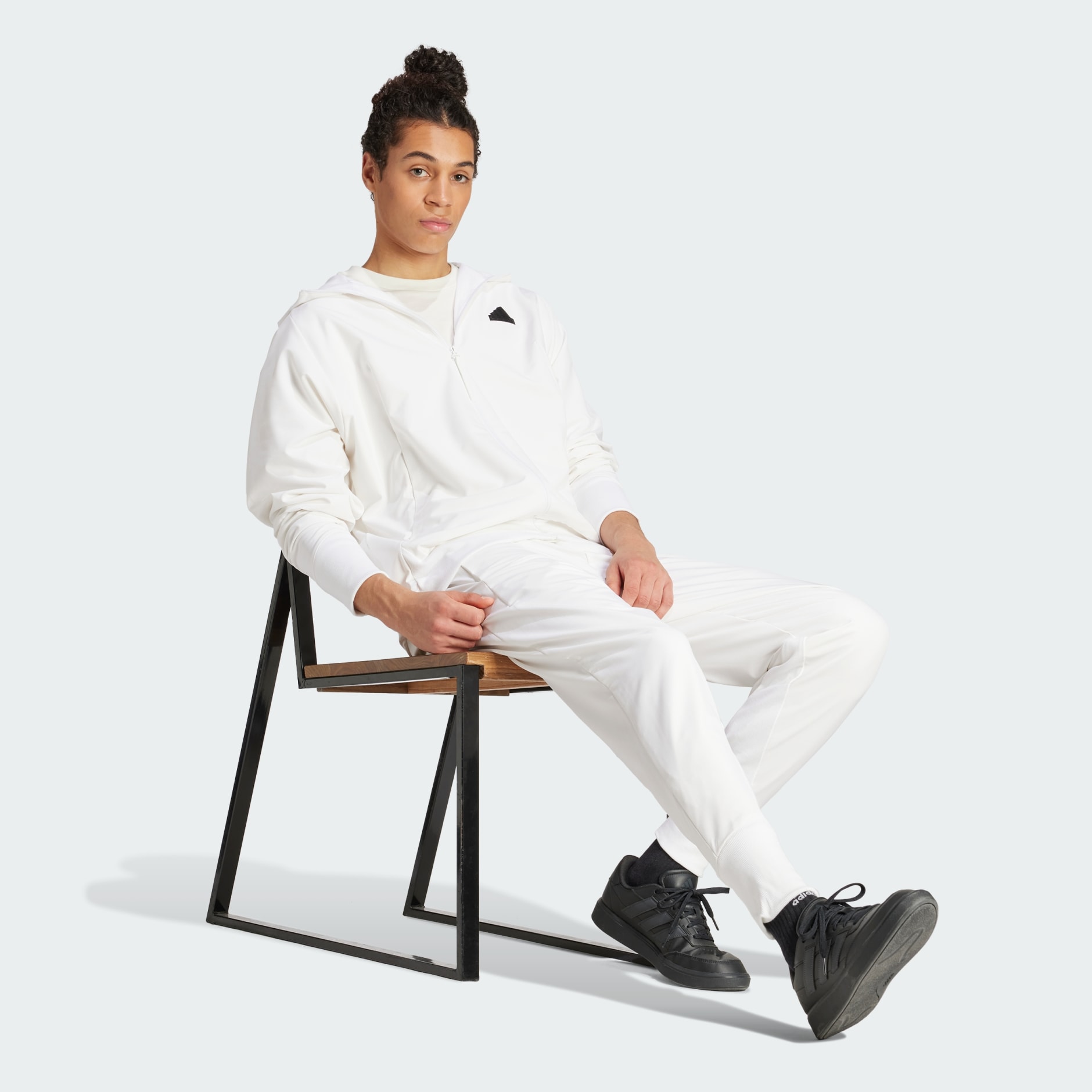 adidas Z.N.E. Woven Full-Zip Hooded Track Top - White | adidas UAE