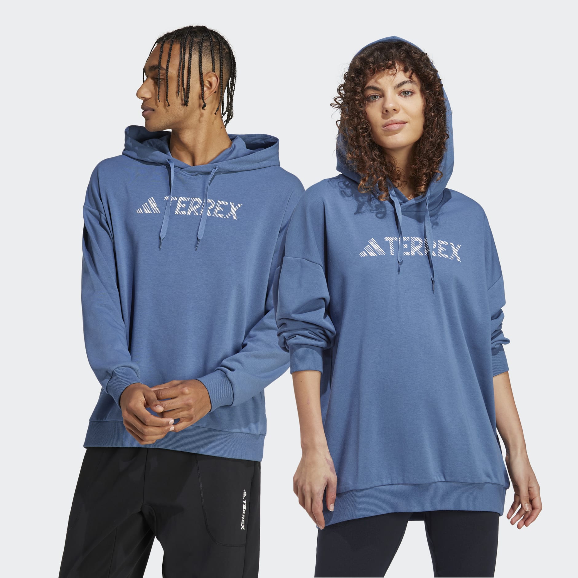 Clothing Terrex Large Logo Hoodie (Gender Neutral) Blue adidas