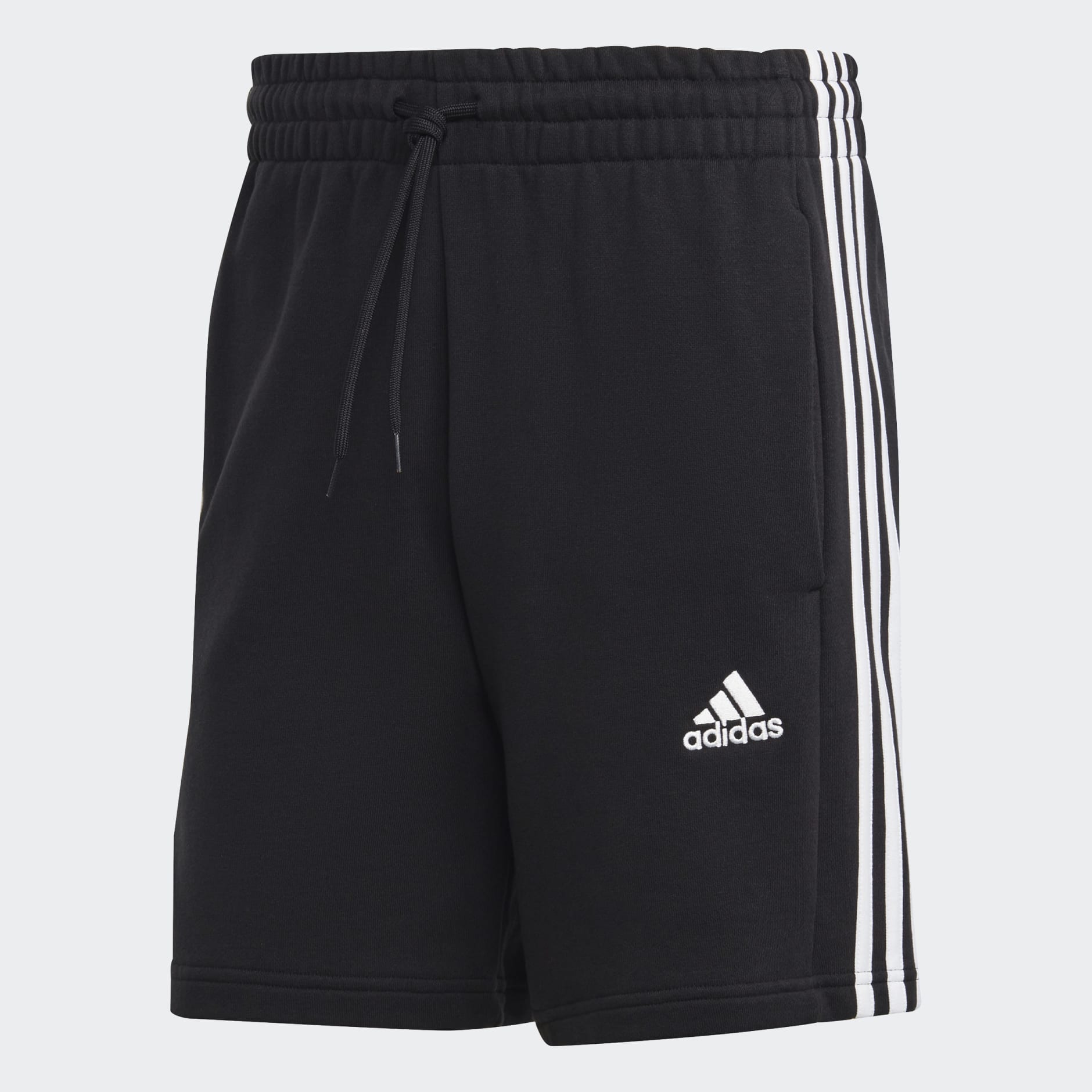 adidas Essentials French Terry 3-Stripes Shorts - Black | adidas UAE
