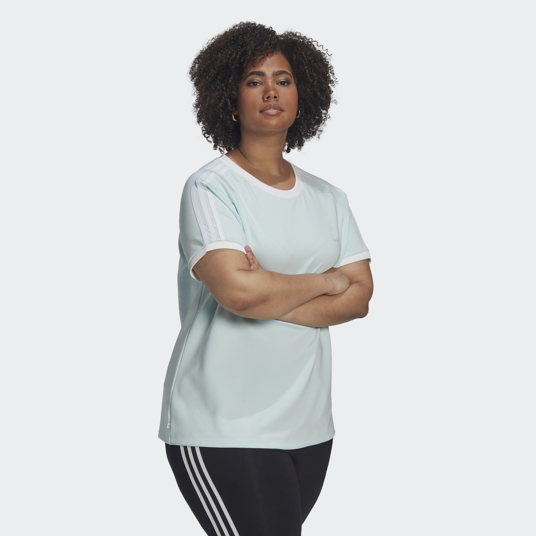 Adicolor Classics Slim 3-Stripes Tee (Plus Size)