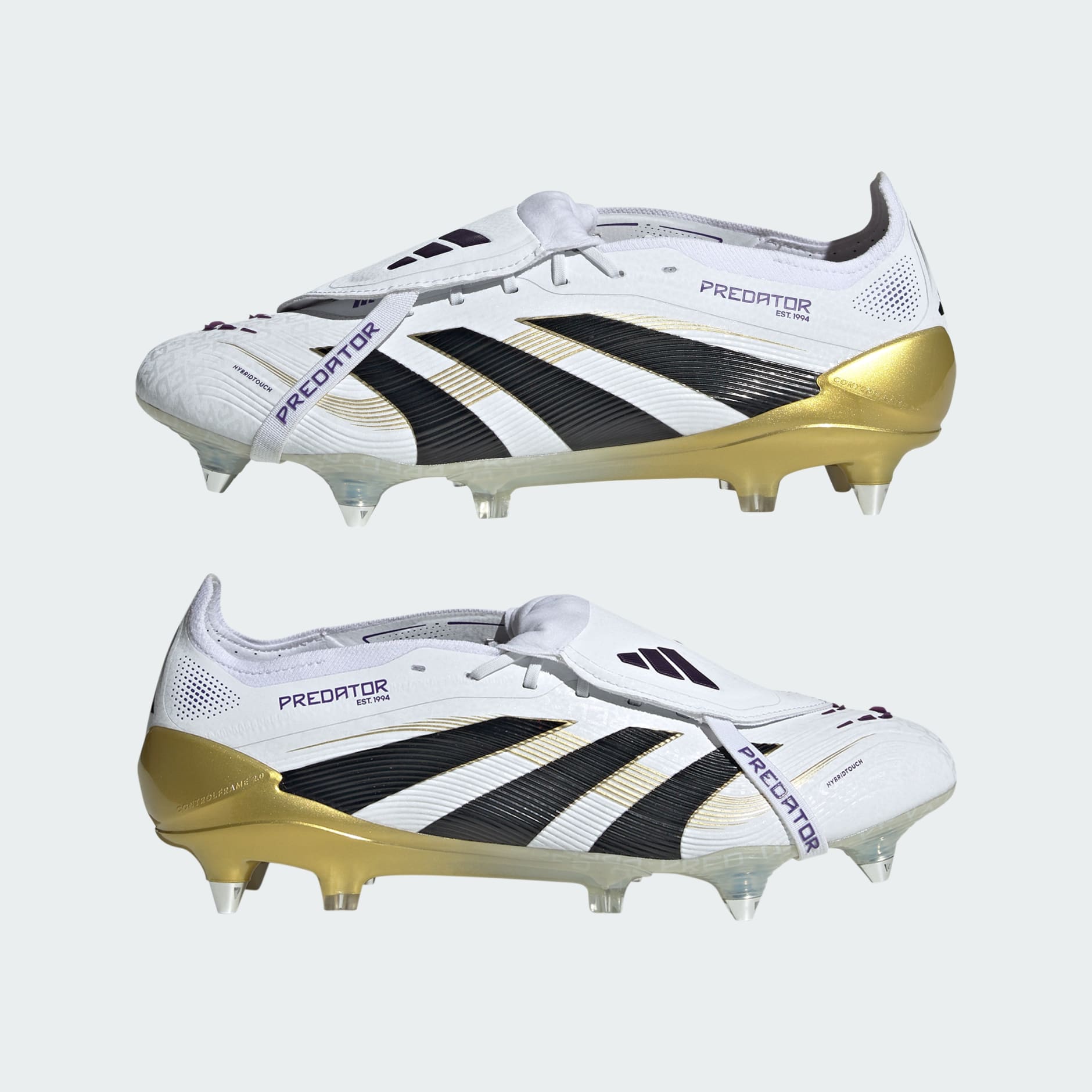 Ghete Predator Elite cu limbă pliabilă, pentru teren moale