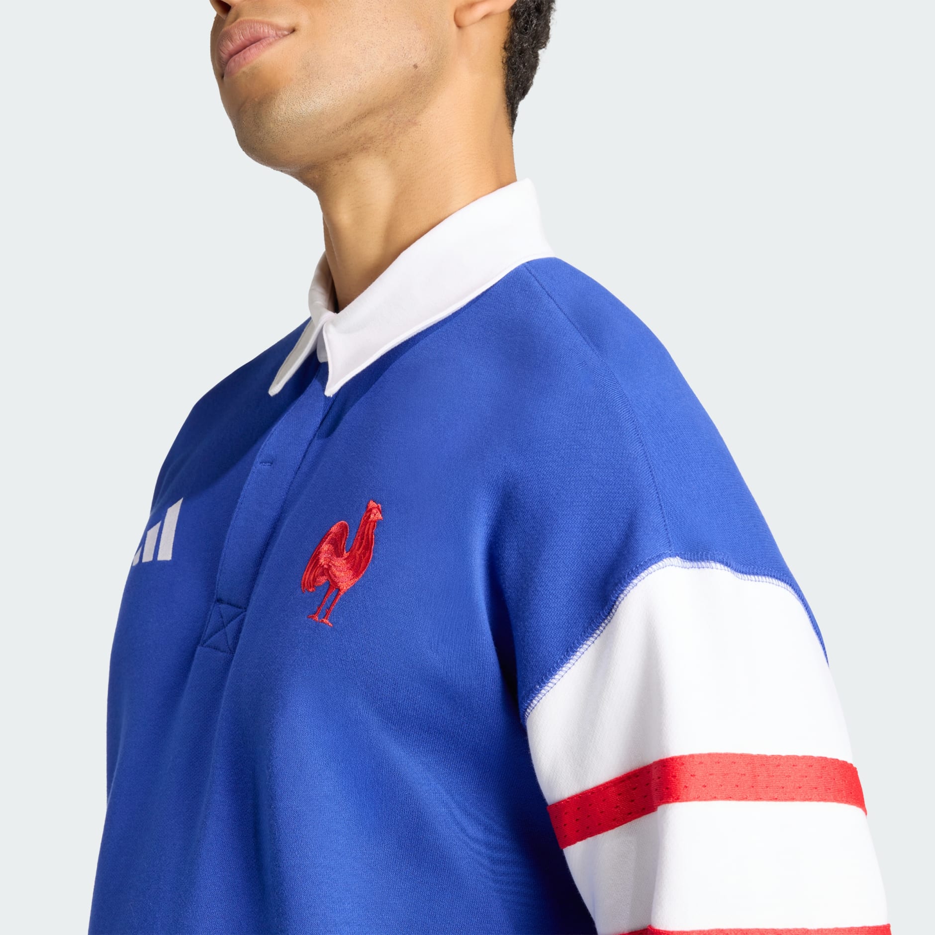 Tricou Polo de Rugby FFR Heritage Polo-FFR (M&Acirc;NECĂ LUNGĂ)