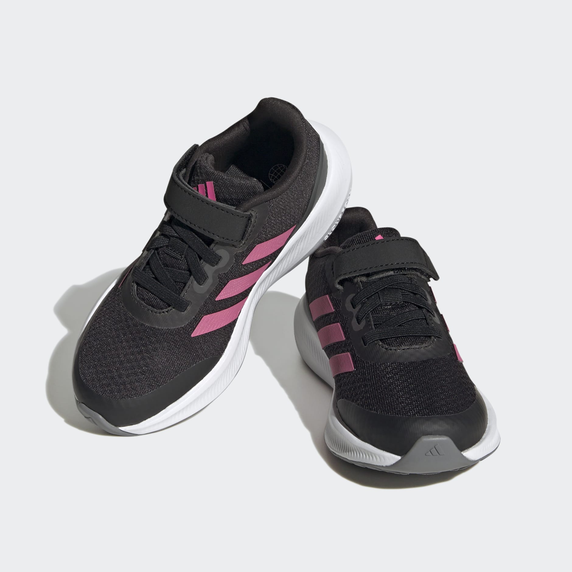 Kids adidas Black - Saudi Strap - RunFalcon Shoes Arabia Top | Lace 3.0 Elastic Shoes
