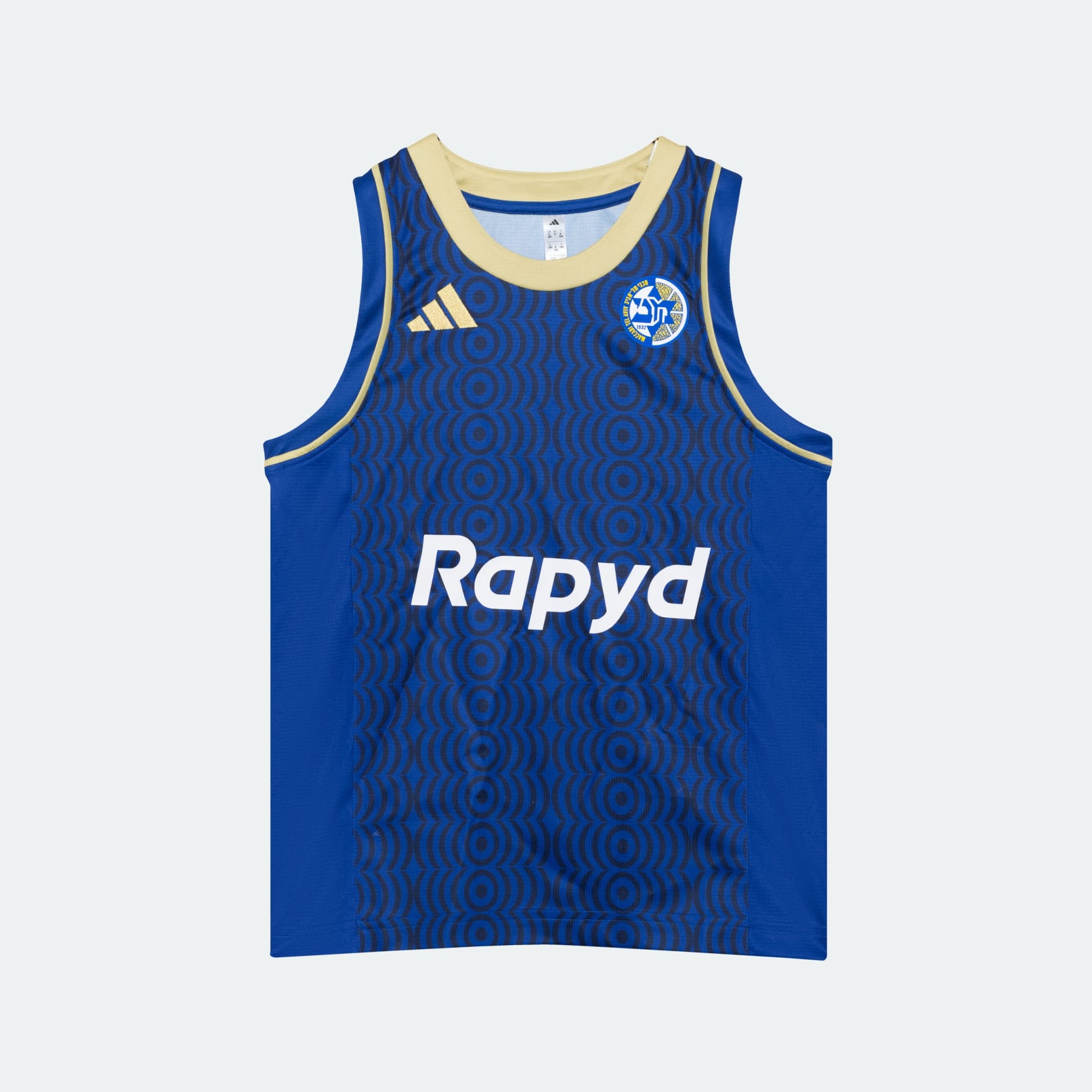 גופיית משחק כדורסל משחקי חוץ מכבי תל אביב 25/26 ילדים