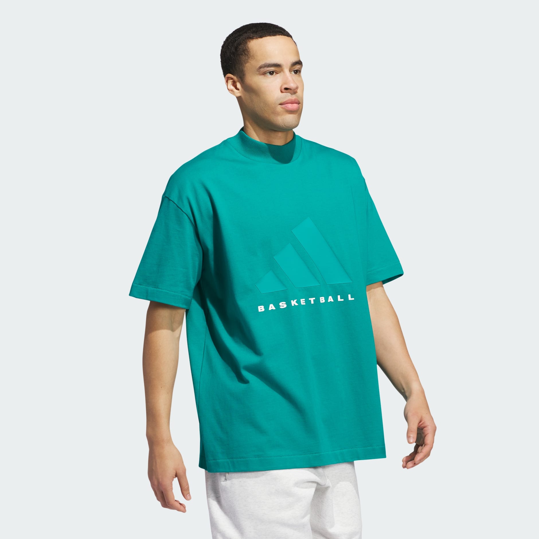 Clothing - adidas Basketball Tee - Green | adidas South Africa