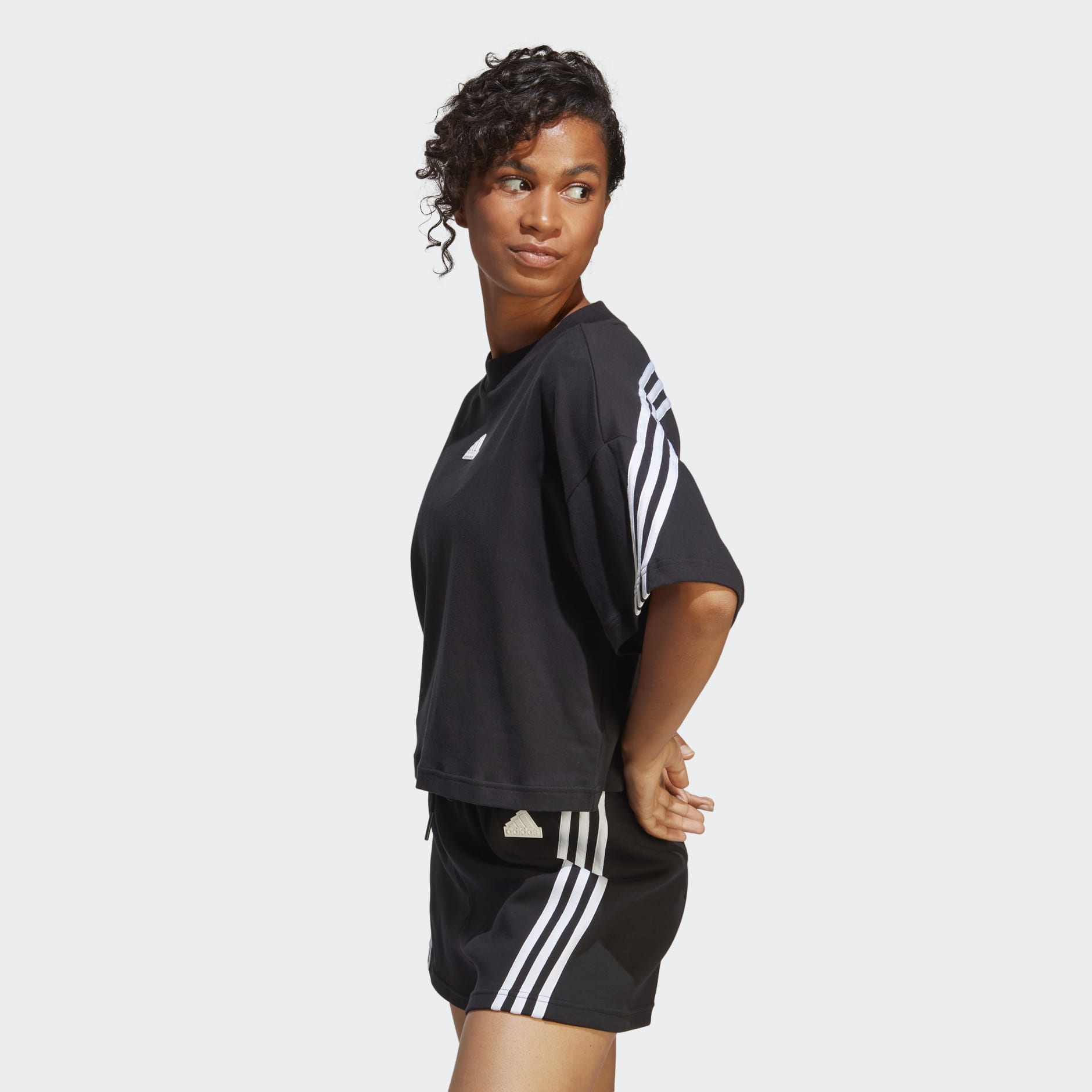 adidas Future Icons 3-Stripes Tee - Black | adidas UAE