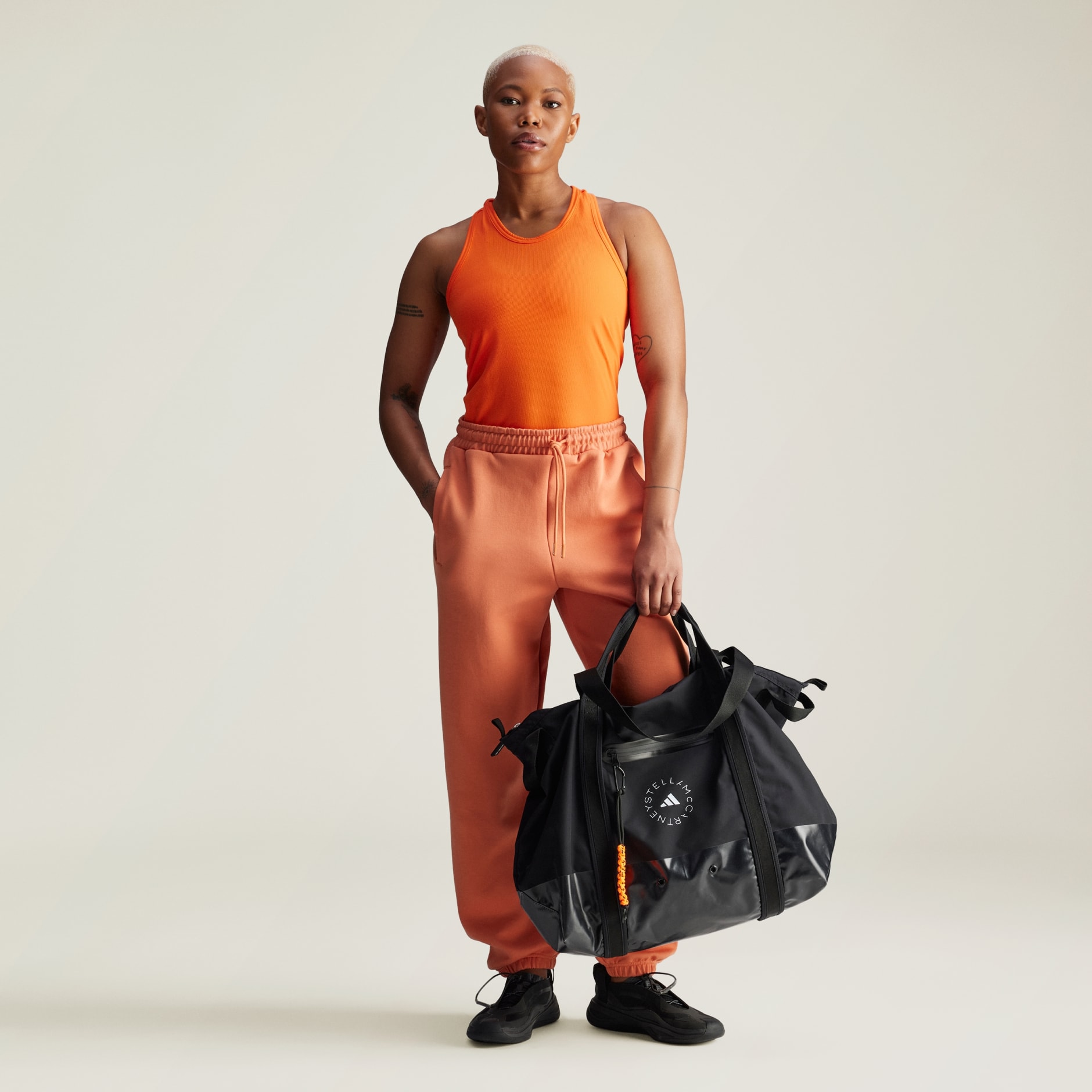 ★adidas x Stella McCartney★コラボ★W LOOSE SWEAT PANTS★ adidas by Stella McCartney Loose Sweat Pants - Beige | Free