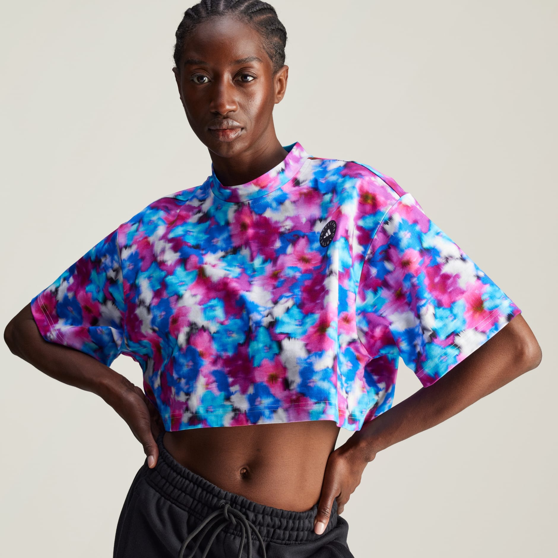 adidas by Stella McCartney Printed Crop Tee