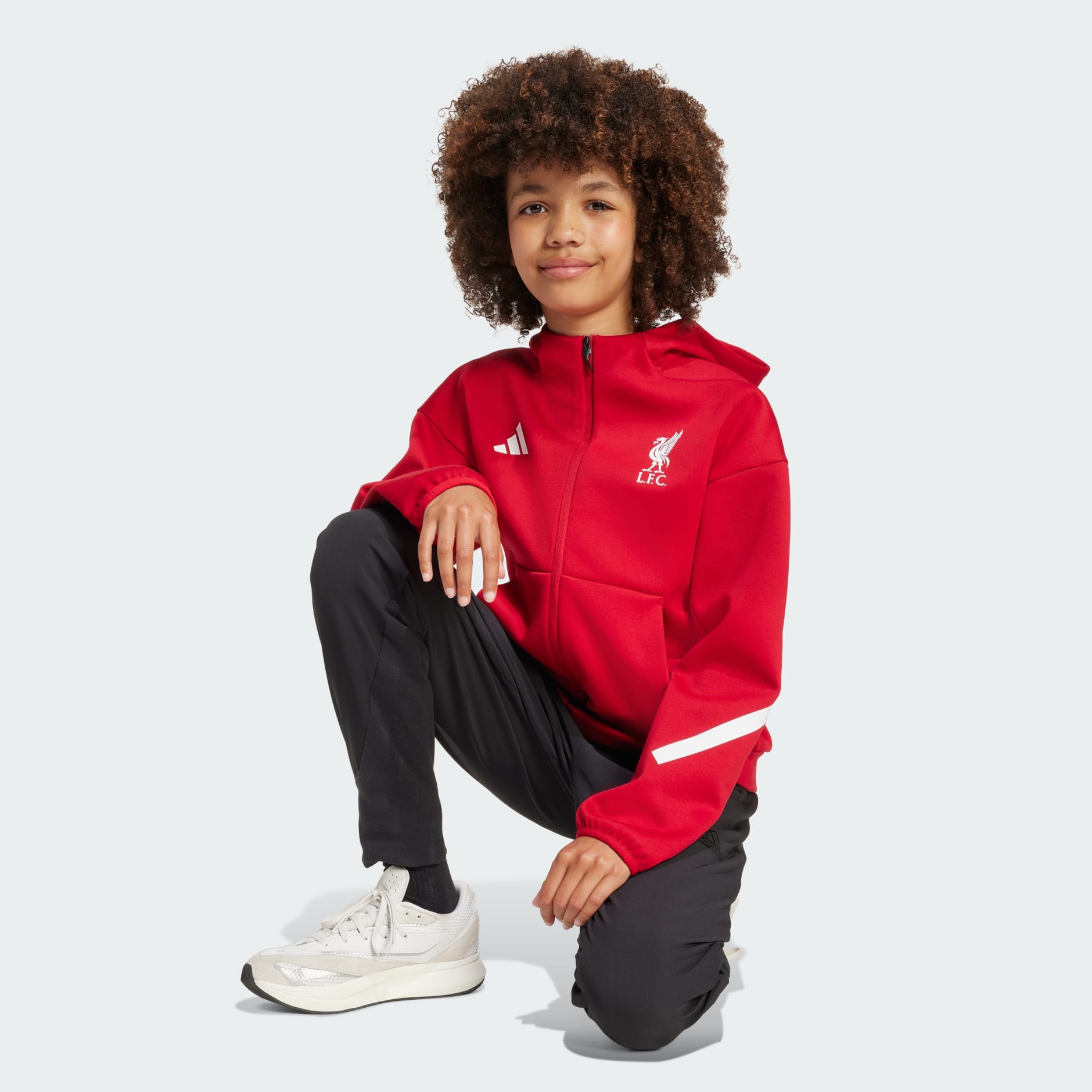Liverpool FC adidas ジャケット 黒赤 MEN'S ADIDAS FC LIVERPOOL 2010/2011 TRACK JACKET TRAINING