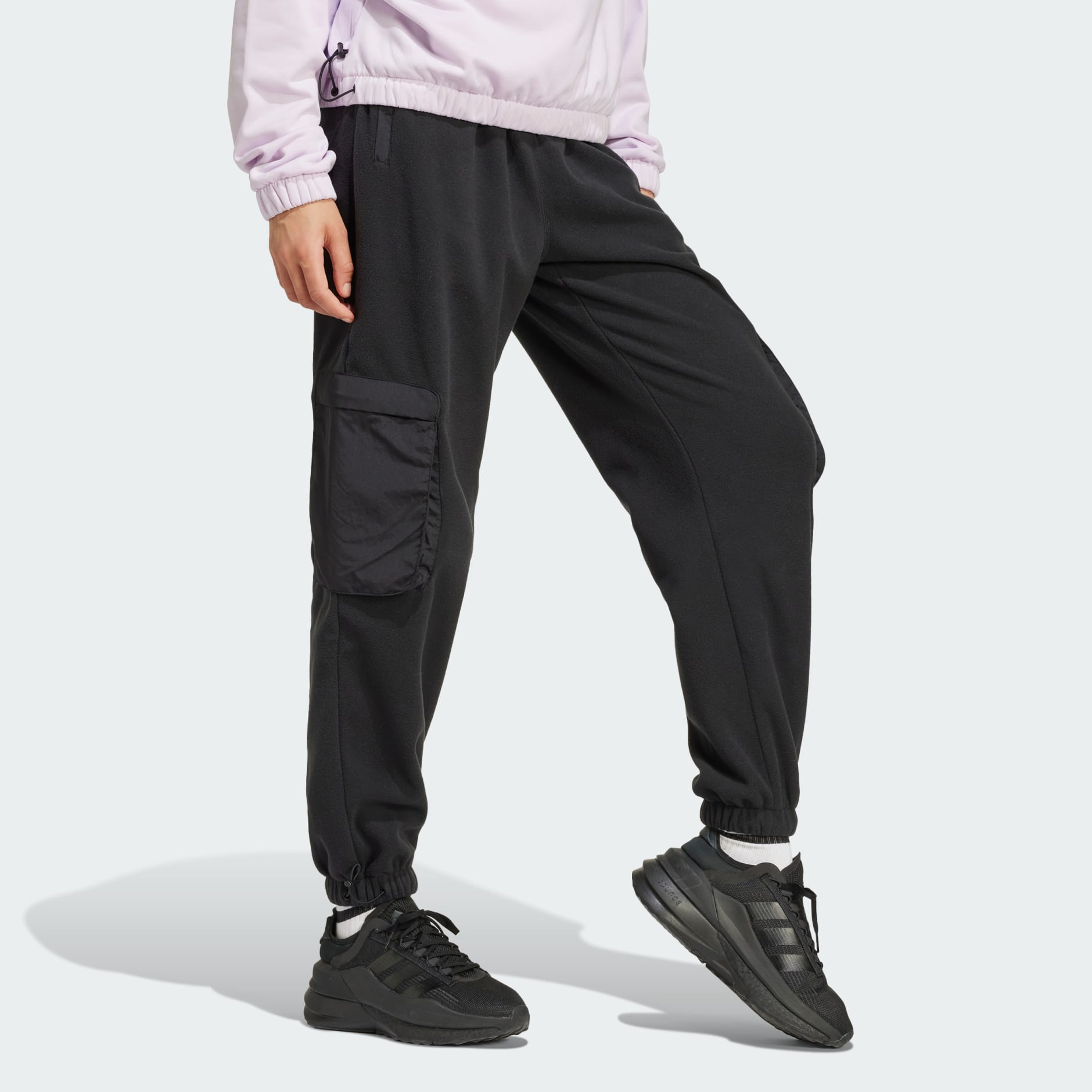 adidas City Escape Polar Fleece Cargo Pants - Black | adidas UAE