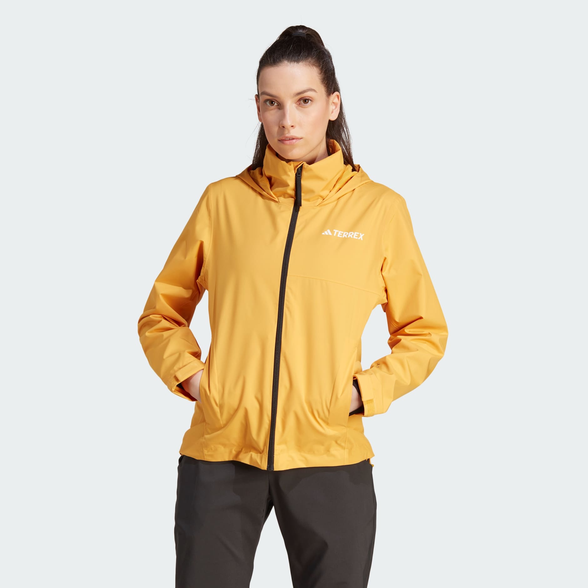 Clothing - Terrex Multi RAIN.RDY 2-Layer Rain Jacket - Yellow | adidas ...