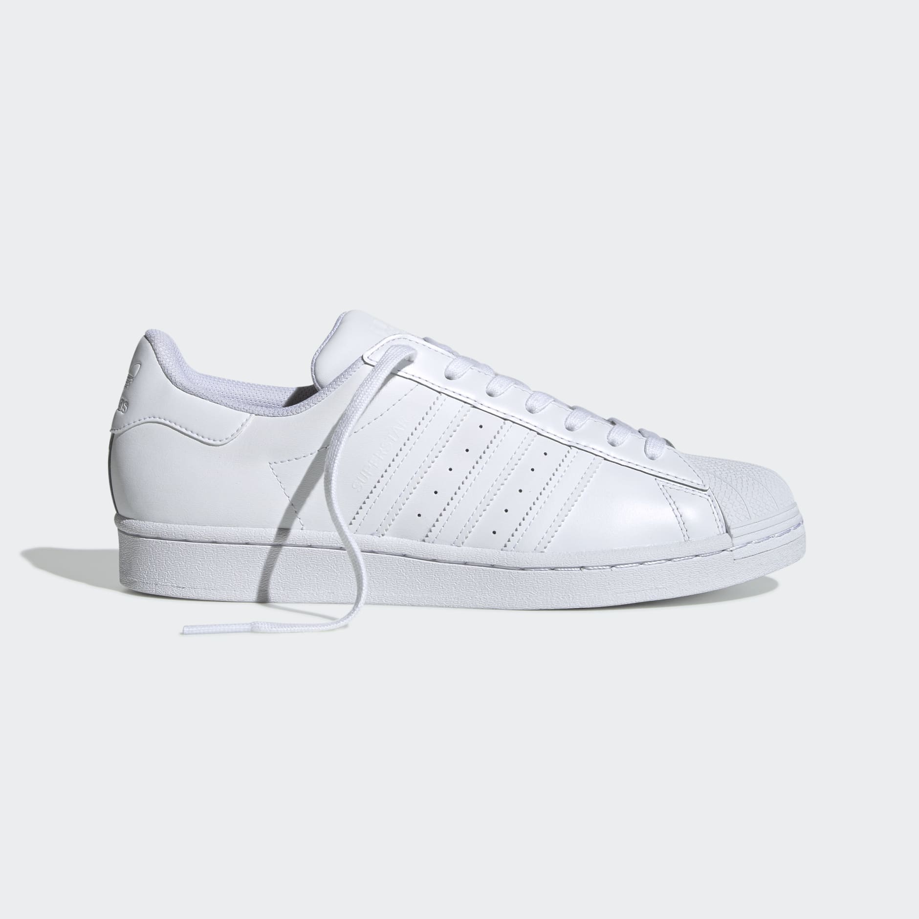 Adidas superstar white leather on sale