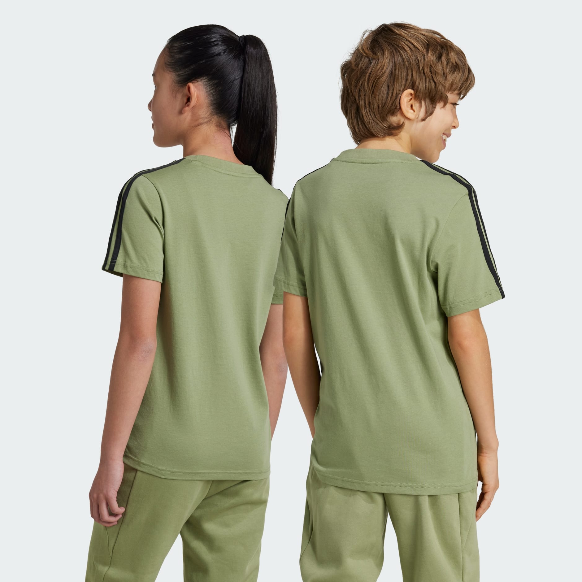 Camiseta Essentials 3 Rayas Algod&oacute;n