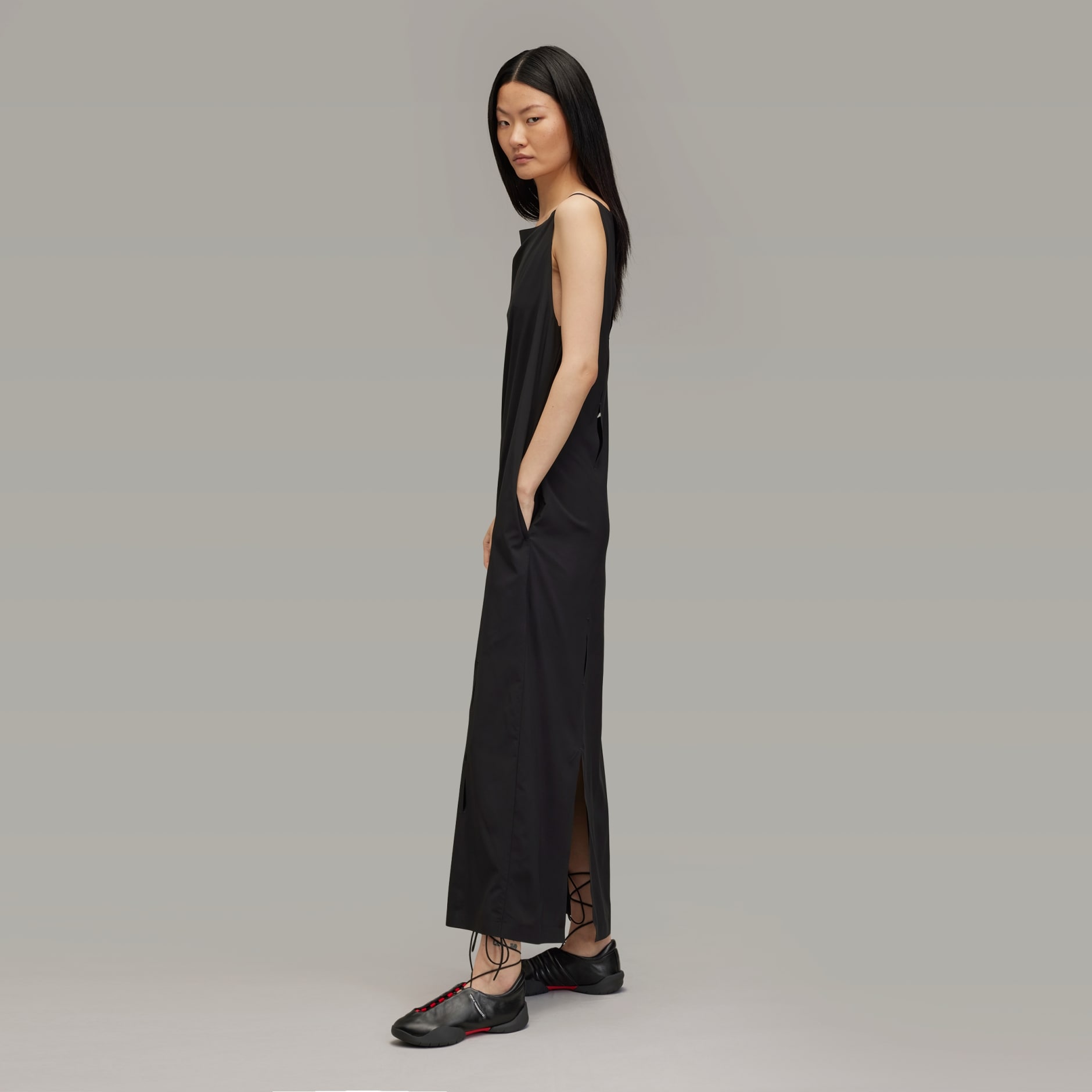 Y-3 Slit Dress - Black | adidas Hong Kong