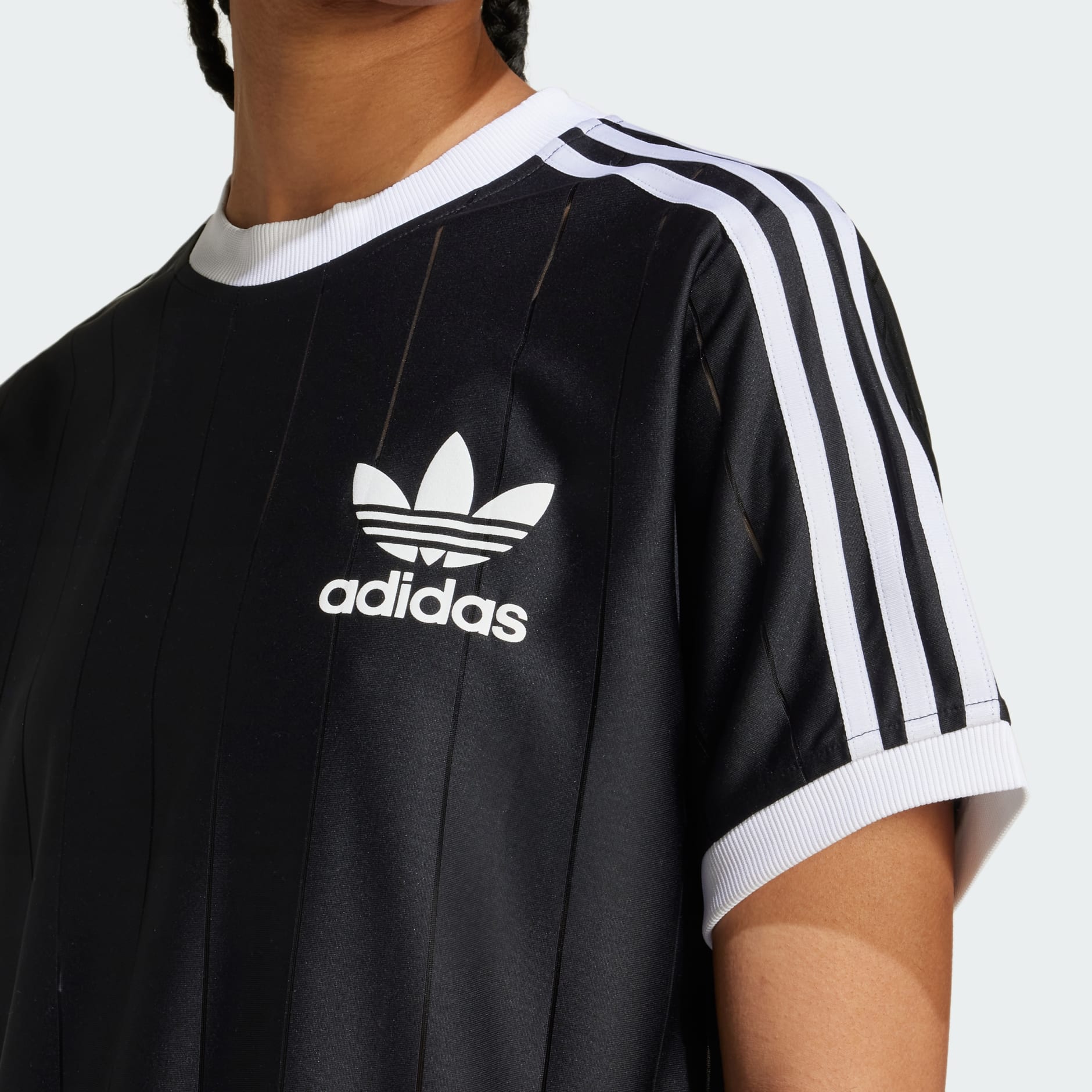 adidas T shirt fines rayures 3 bandes Adicolor Noir