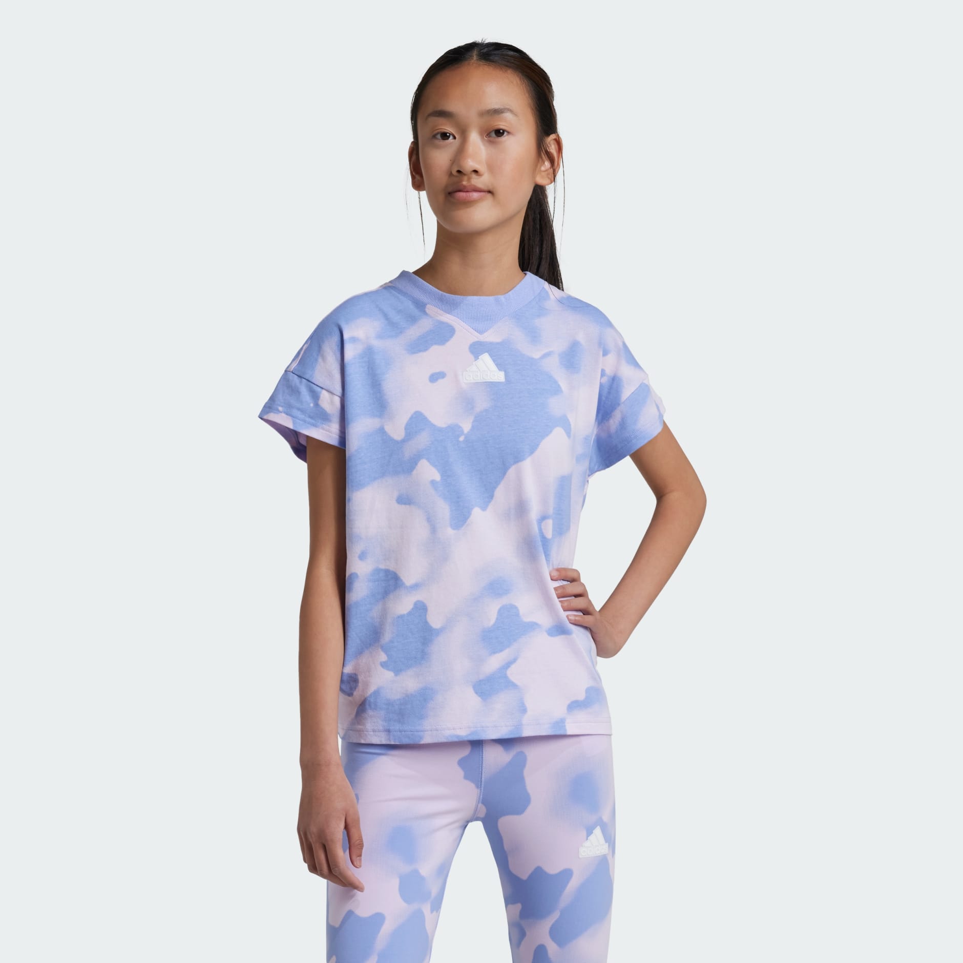 adidas Future Icons Camo Printed Tee Kids Blue adidas TZ