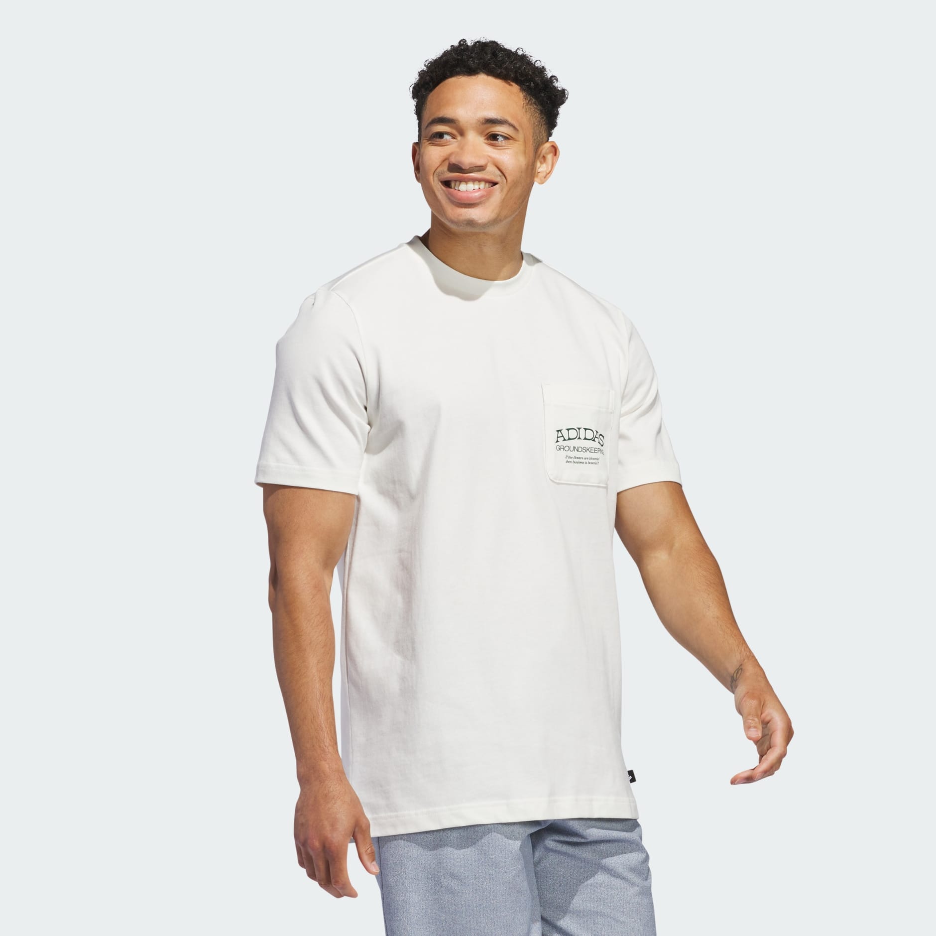 Men's Clothing - Groundskeeper Graphic Pocket Tee - White | adidas