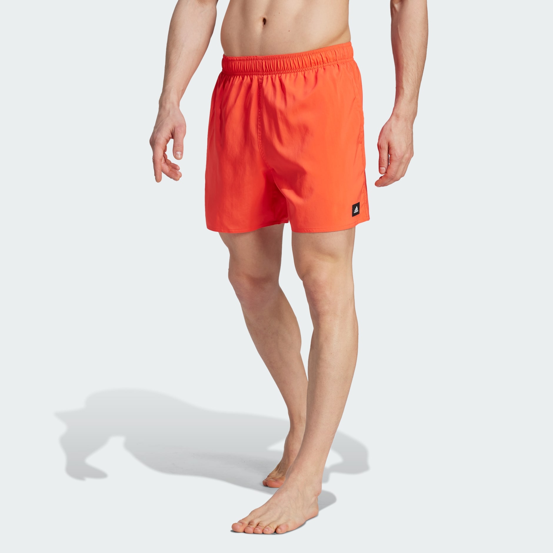 adidas Solid CLX Short-Length Swim Shorts - Red | adidas UAE