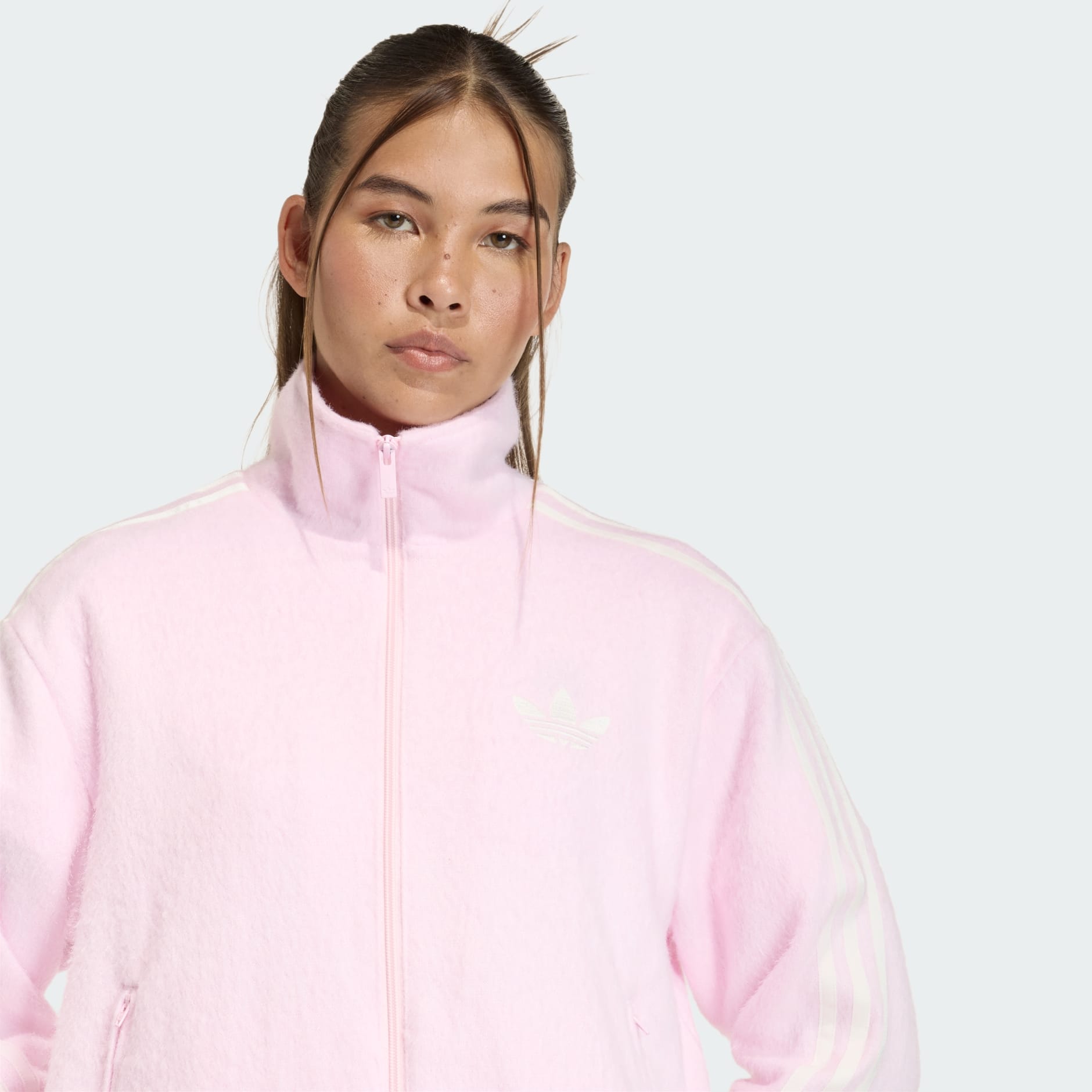 ジャケット・アウター S track jersey jacket lace pink CLOTHING - ADIDAS ORIGINALS MOHAIR FIREBIRD LOOSE TRACK TOP - Pink