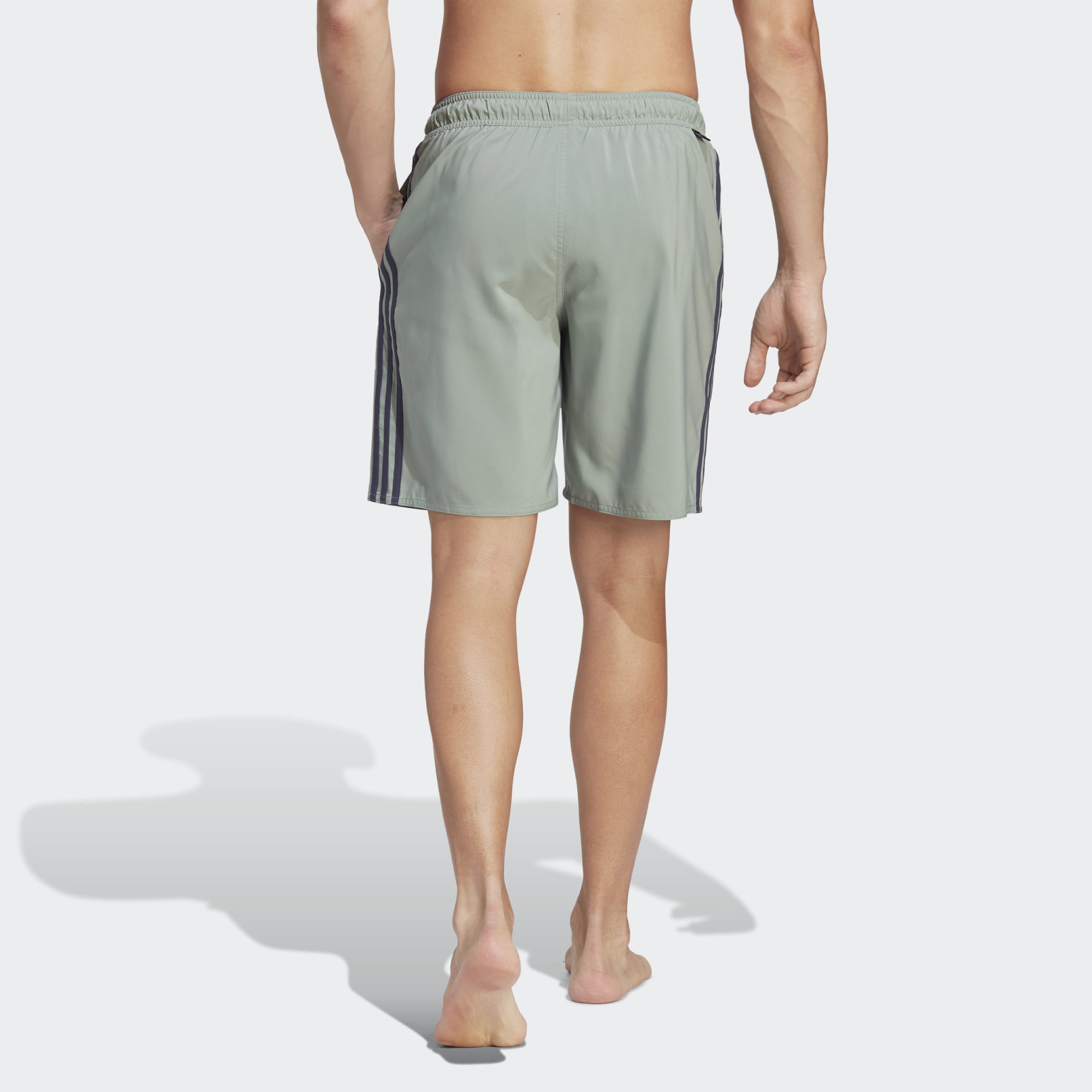 adidas 3-Stripes CLX Swim Shorts - Green | adidas UAE