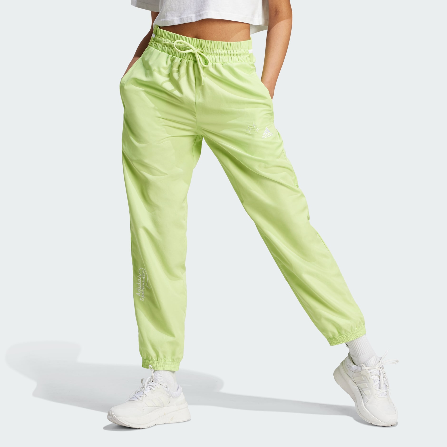 | adidas - TZ Pants Green Woven Scribble adidas