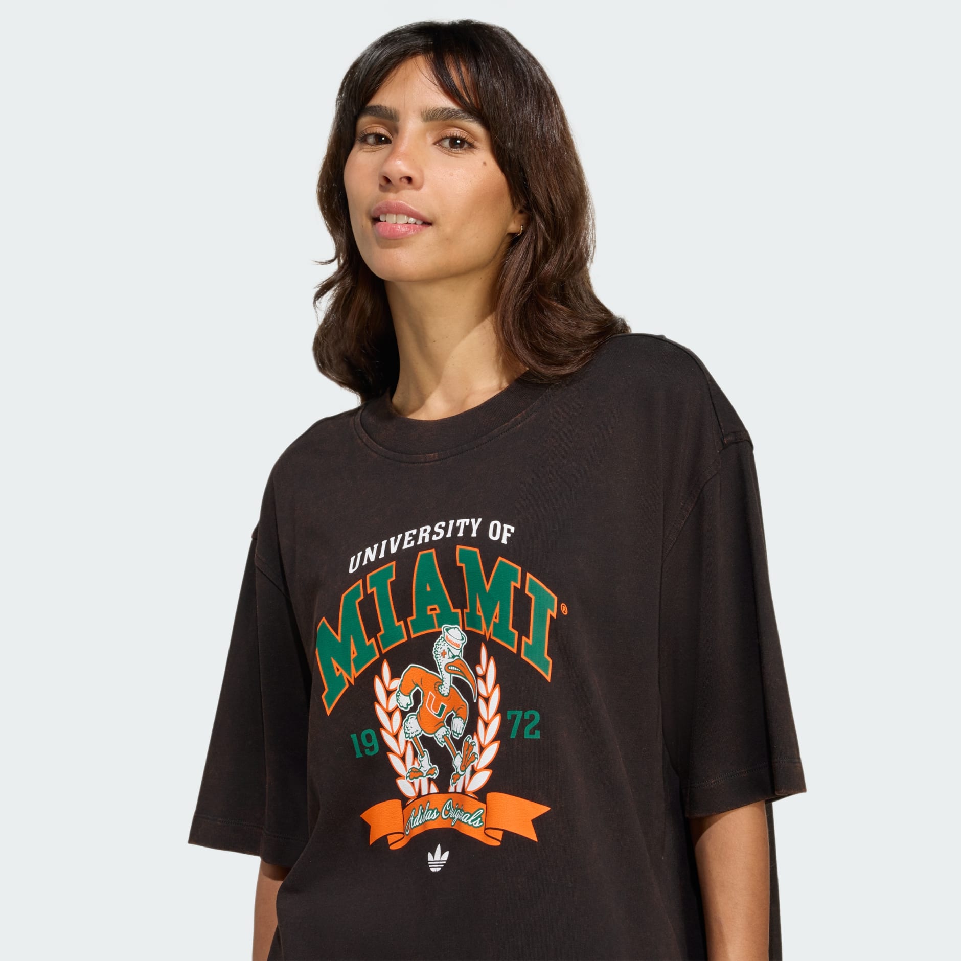 adidas ORIGINALS ATHL DEPT NCAA UNIVERSITY OF MIAMI TEE