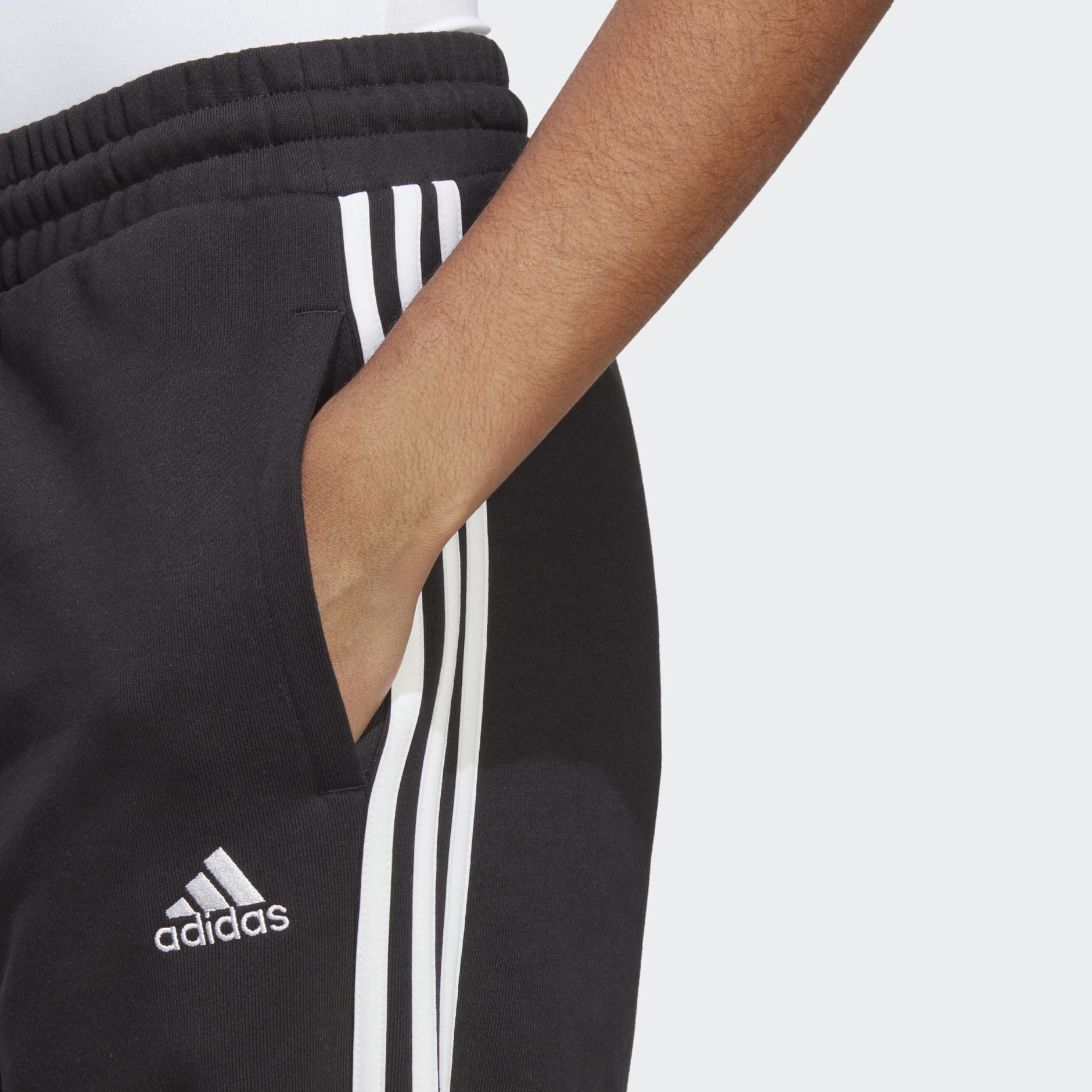 Women's Essentials French Terry Wide Pants - Black | adidas Oman