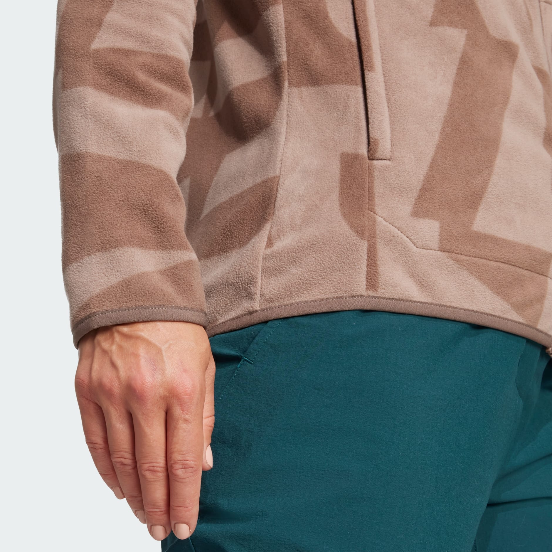 Jachetă din fleece Terrex Multi cu imprimeu și fermoar de sus p&acirc;nă jos