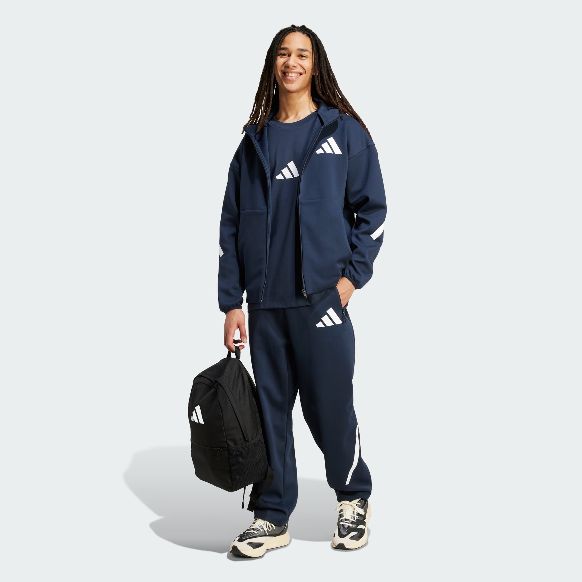 Bluză de trening cu glugă și fermoar complet adidas Z.N.E. nouă