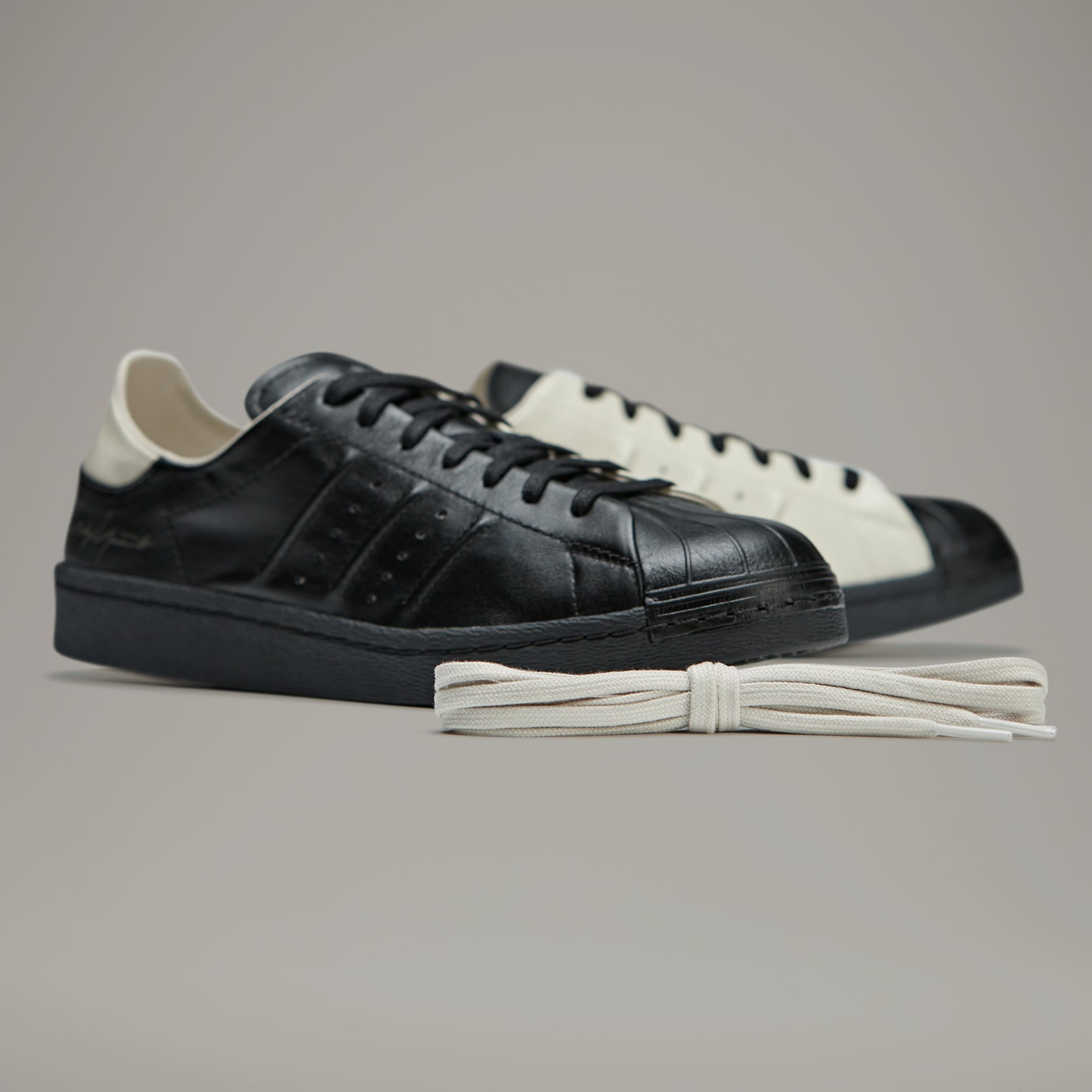 Adidas superstar 2 black leather best sale