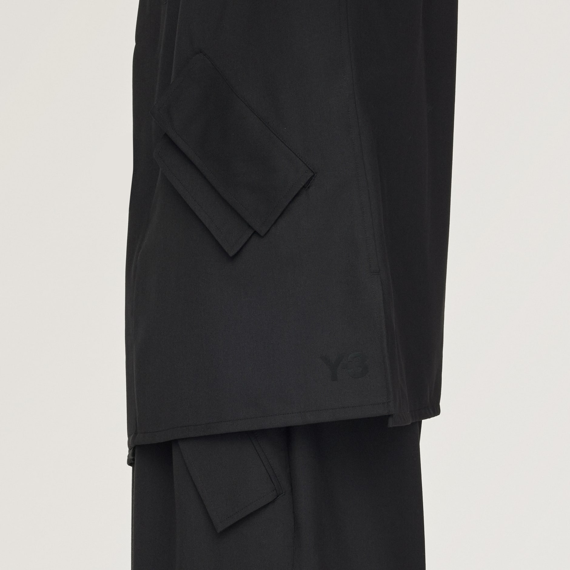 Vunena majica s kapuljačom Y-3 Refined Top 3-Stripes