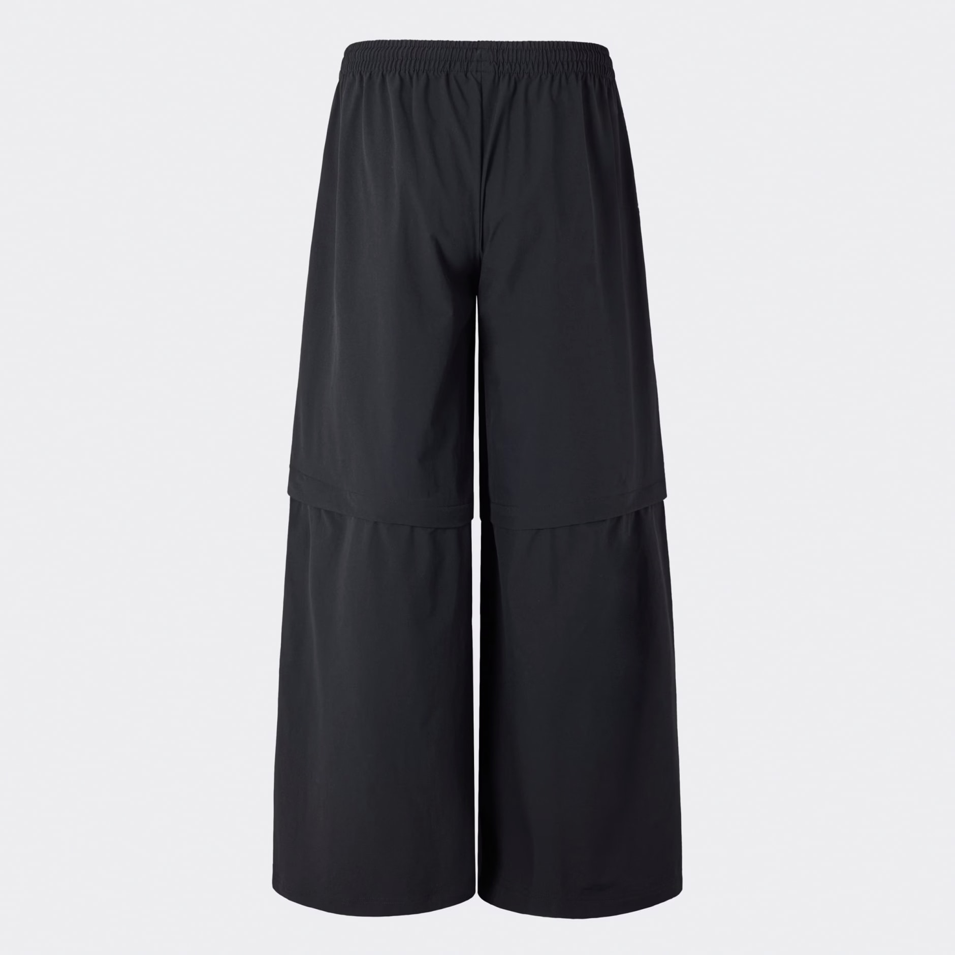 Adilenium Oversized Zip-Off Track Pants (Gender Neutral) - Black