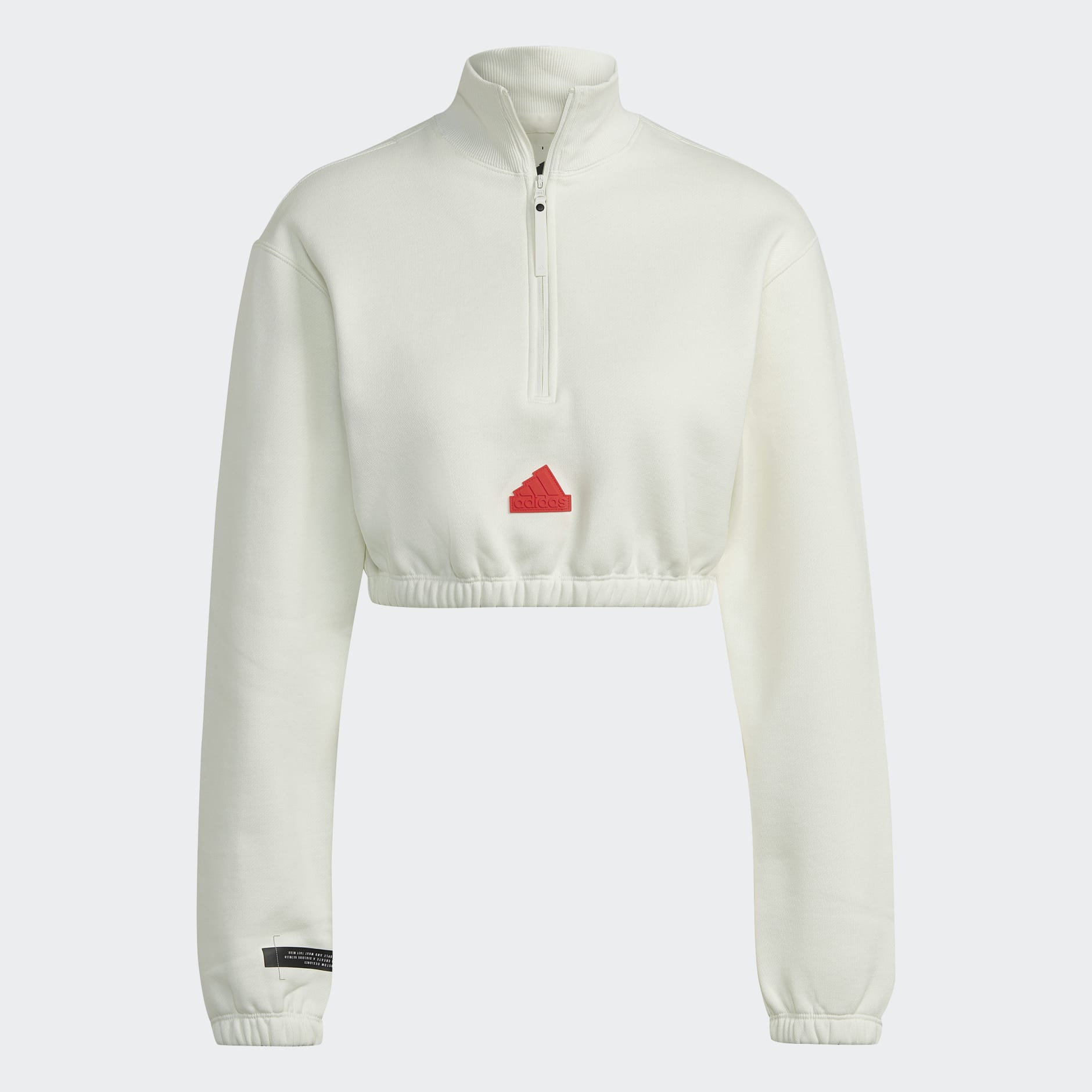 Cropped Half-Zip Sweatshirt