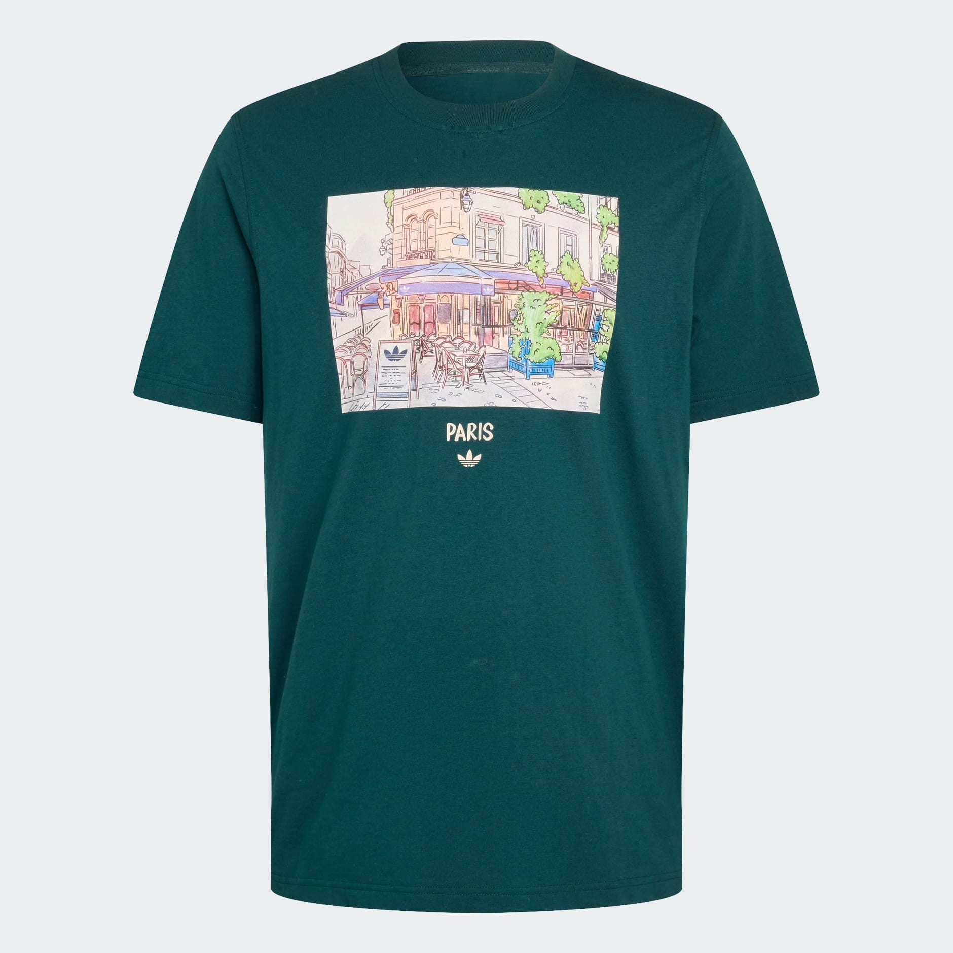 TRICOU CU IMPRIMEU GRAFIC PAINTING PARIS STREET VIEW