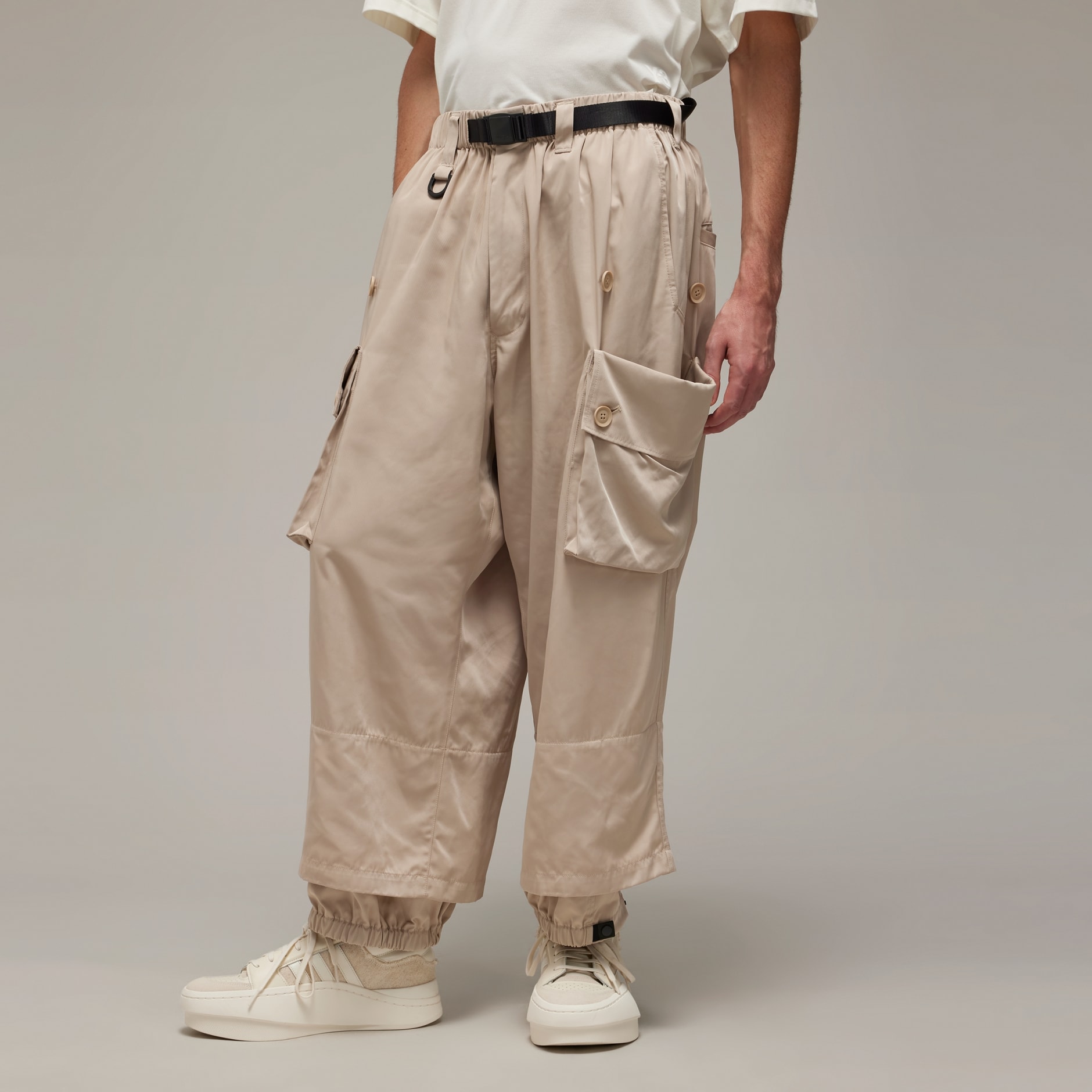 Men's Clothing - Y-3 Nylon Twill Cuffed Pants - Brown | adidas Oman