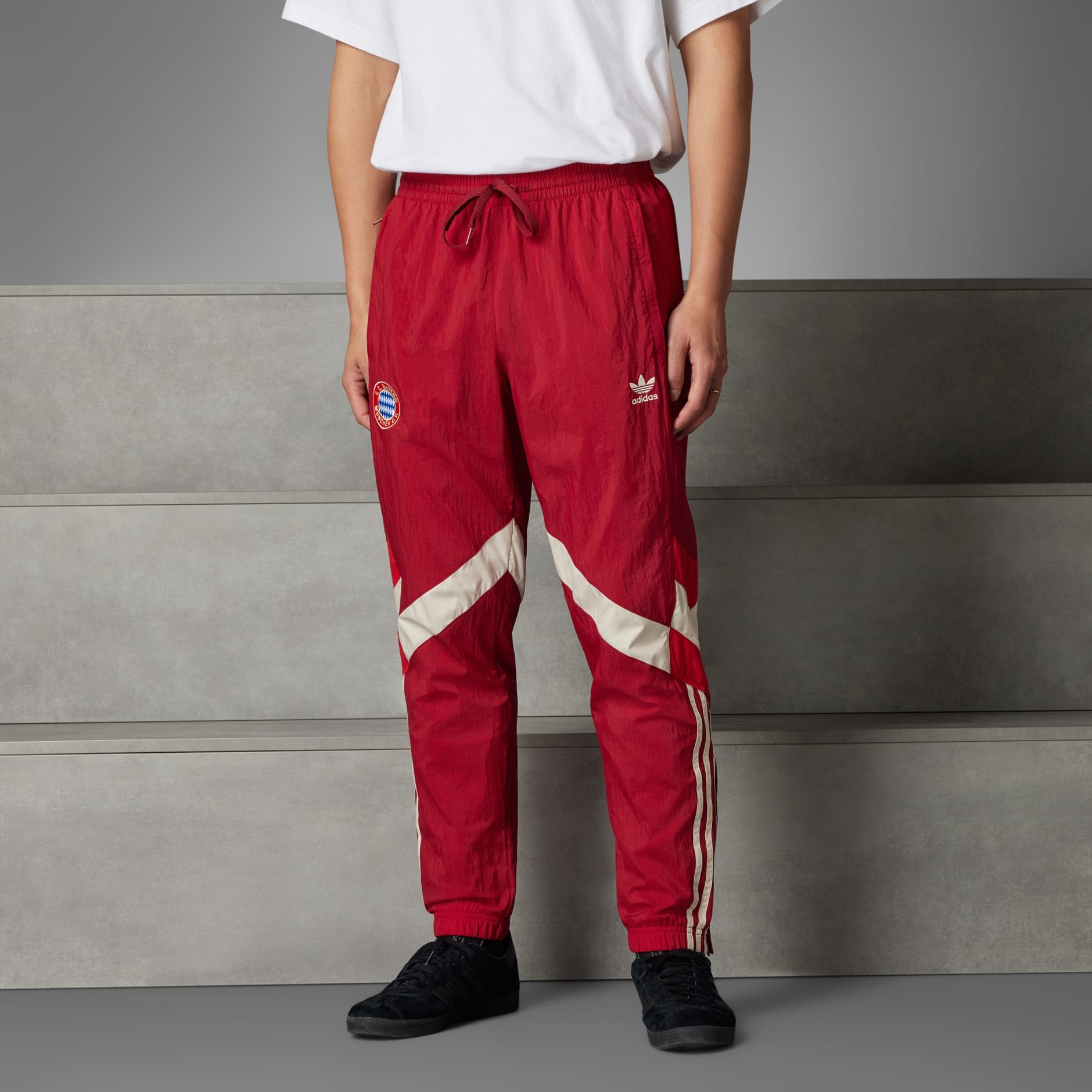 Men s Clothing FC Bayern Originals Track Pants Burgundy adidas Saudi Arabia