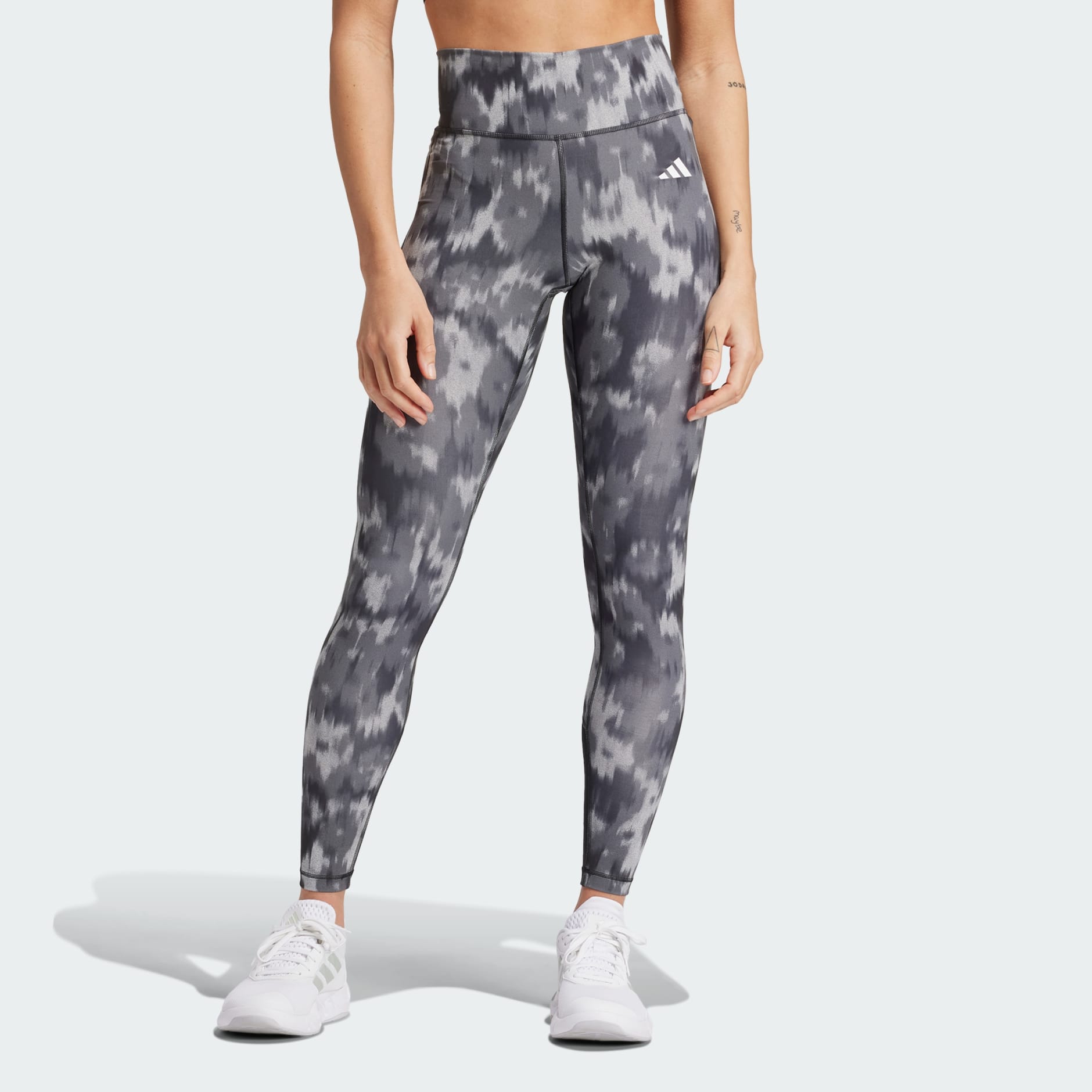 Clothing Optime Essentials Allover Print Flower Tie Dye Leggings Black adidas South Africa