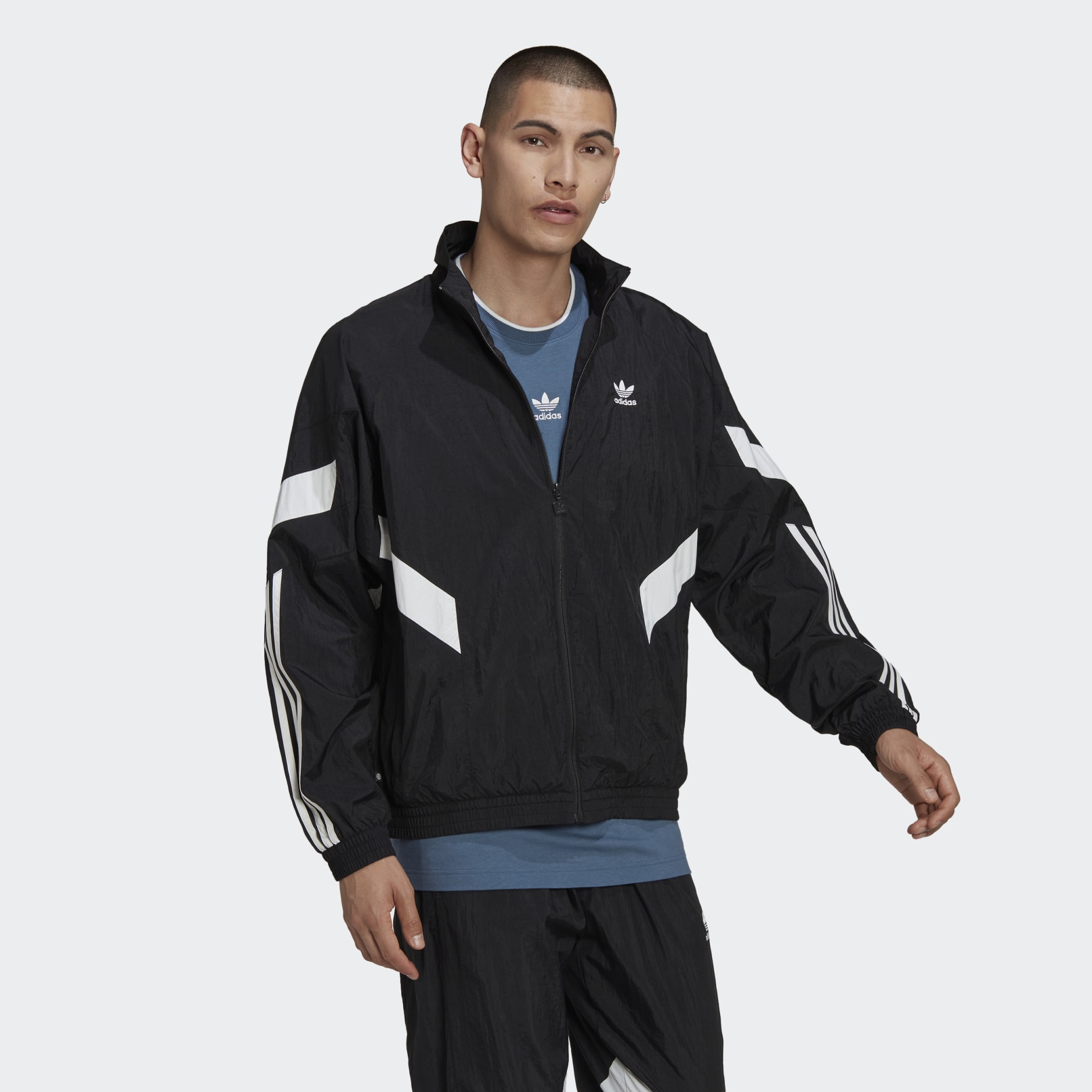 Adidas Adicolor Classics Cut Line Track Jacket Black Men's Lifestyle ...
